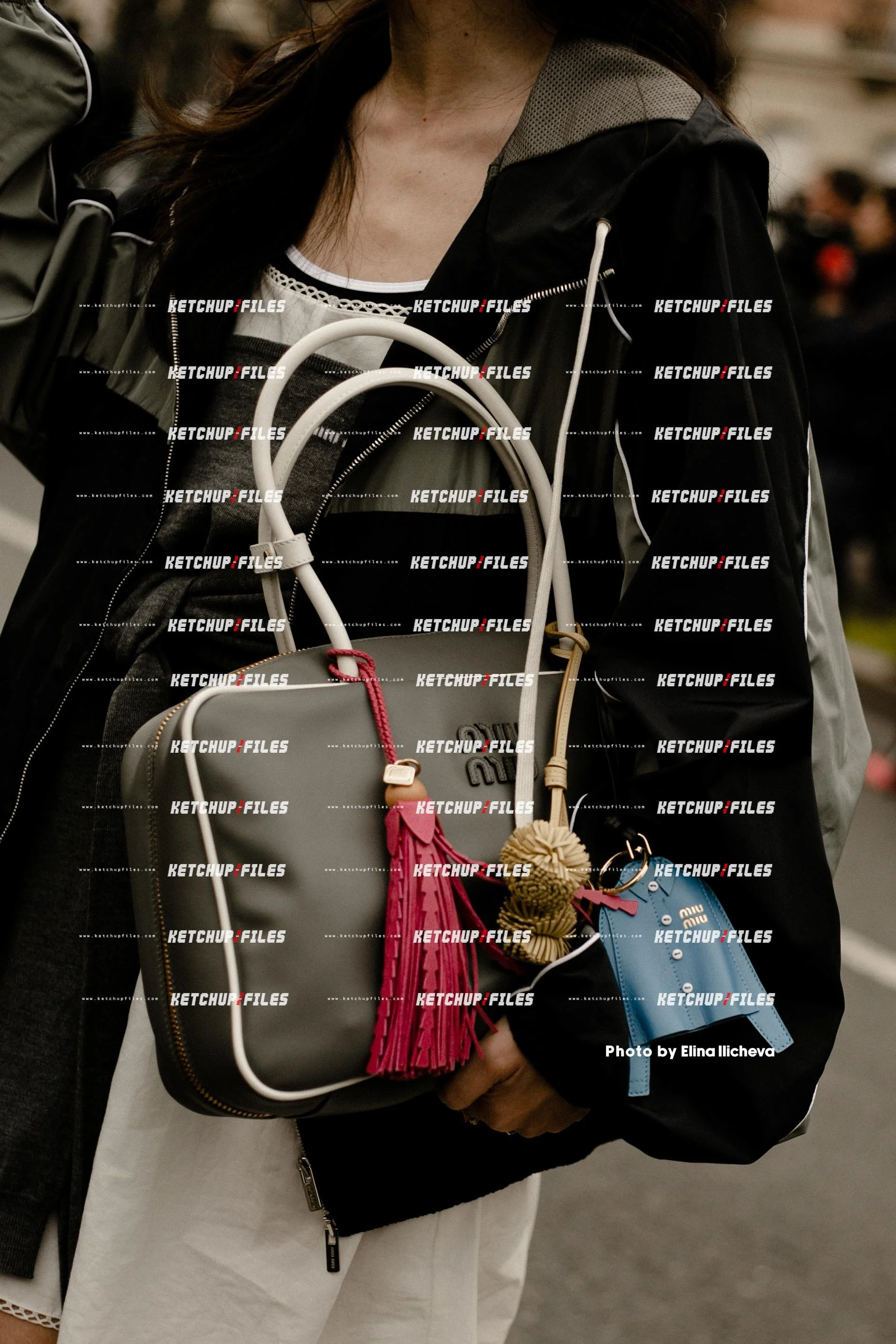 Street Style Photo of Guest at the Miu Miu FW25 Show Paris Fashion Week Fall Winter 2025