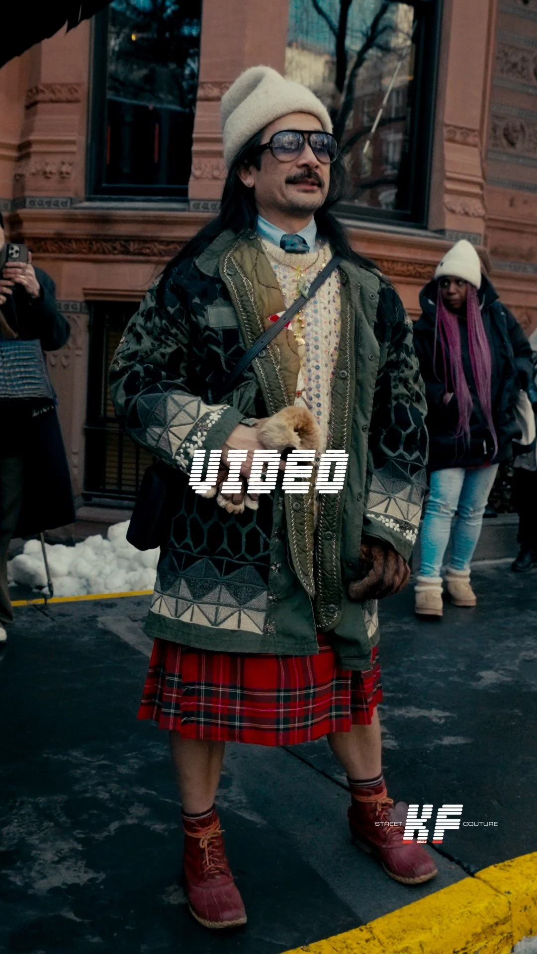 Street Style Video of Leon Ong at the Anna Sui FW26 New York Fashion Week Show