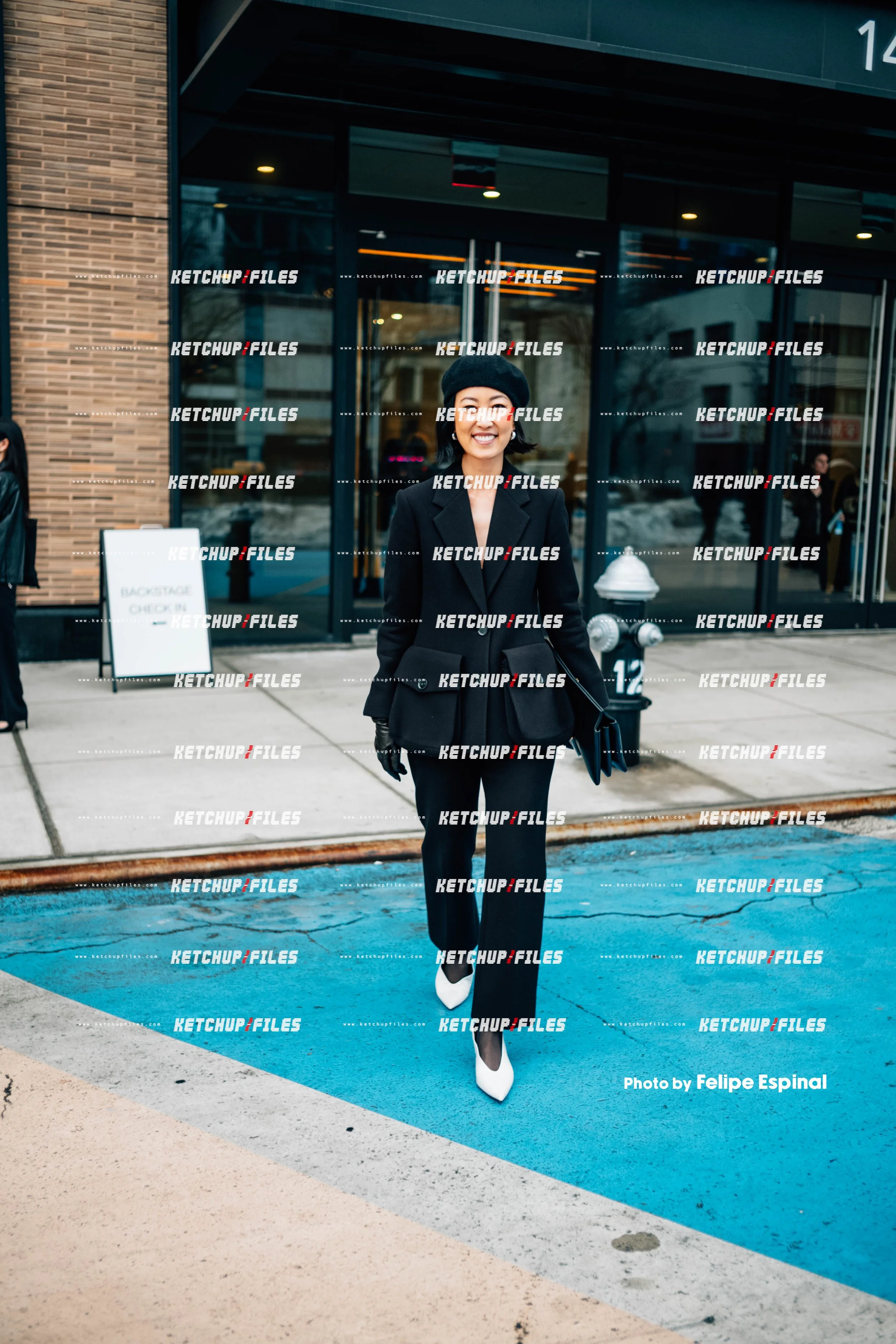 Street Style Photo of Julie Chung at the Proenza Schouler FW26 New York Fashion Week Show