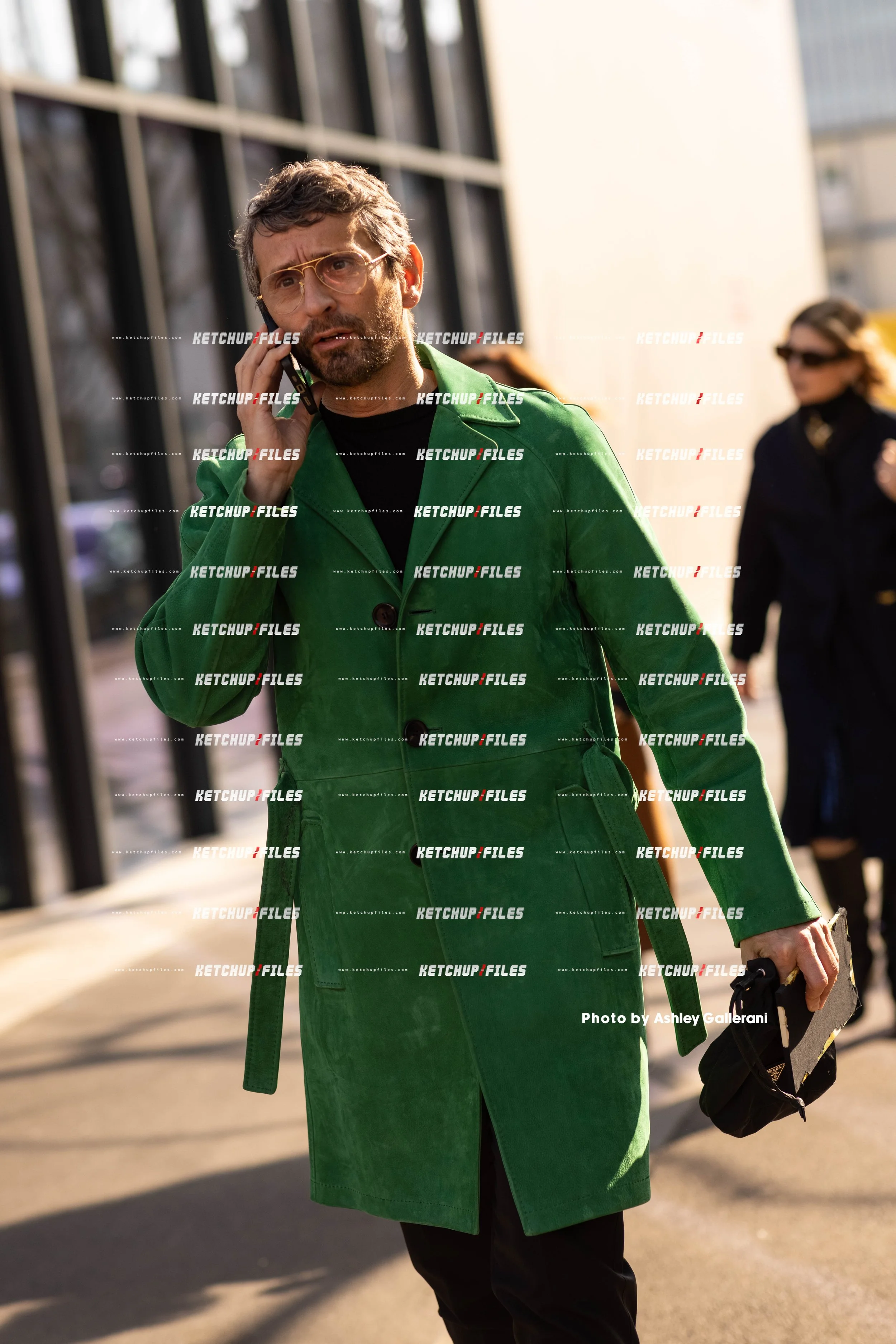 Street Style Photo of Guest at the Prada FW26 Milan Fashion Week Show