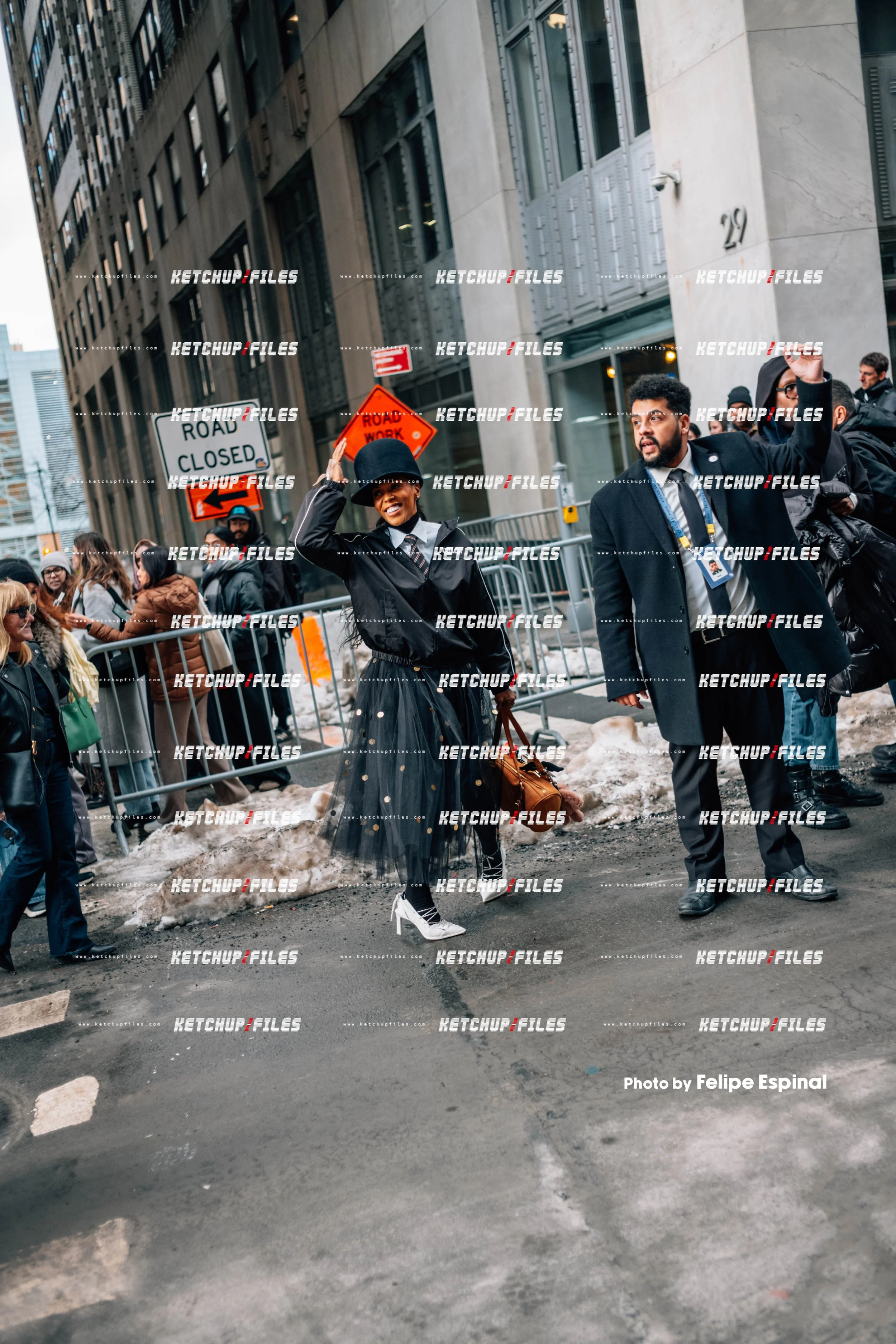 Street Style Photo of June Ambrose at the Coach FW26 New York Fashion Week Show