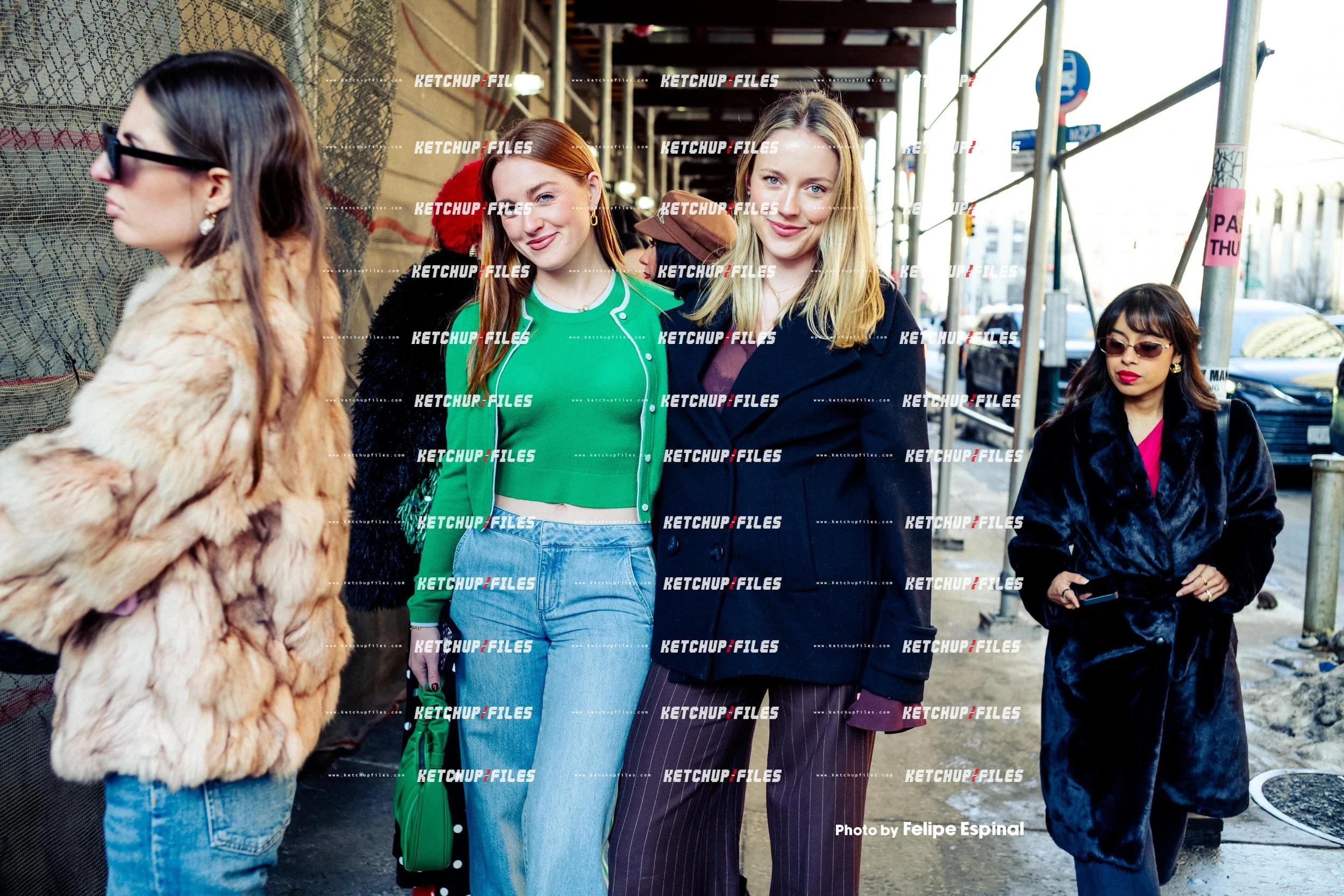 Street Style Photo of Guests at the Alice + Olivia FW26 New York Fashion Week Show