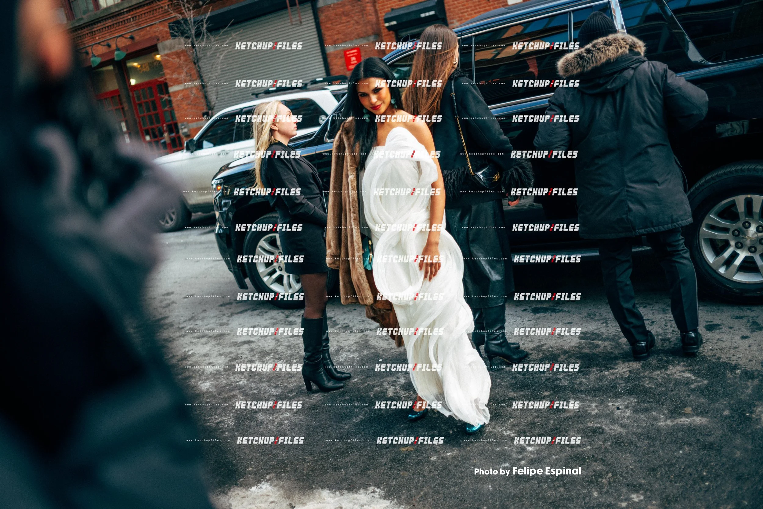 Street Style Photo of Gabriela Ortega at the Christian Siriano FW26 New York Fashion Week Show