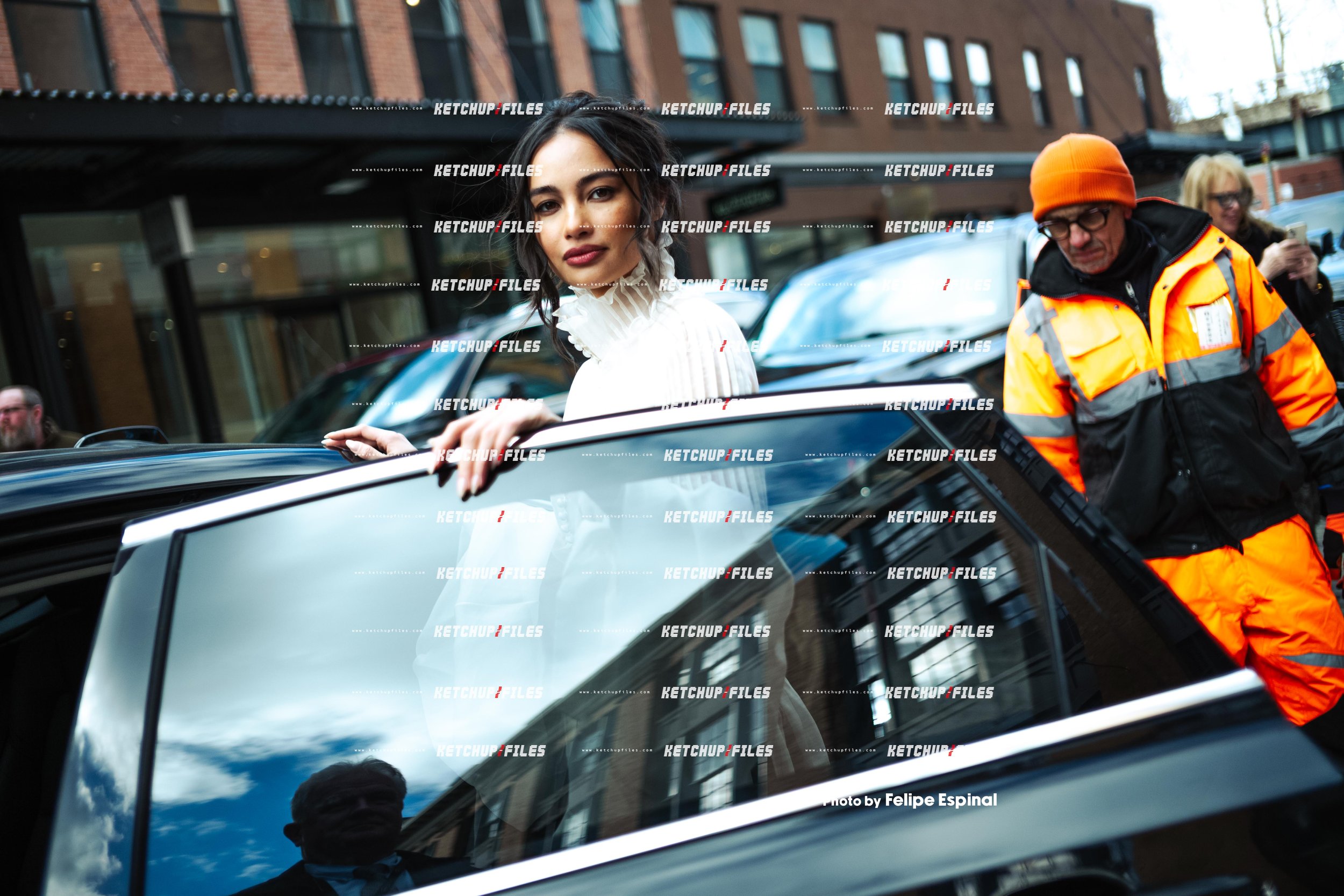 Street Style Photo of Kelsey Merritt at the Carolina Herrera FW26 New York Fashion Week Show
