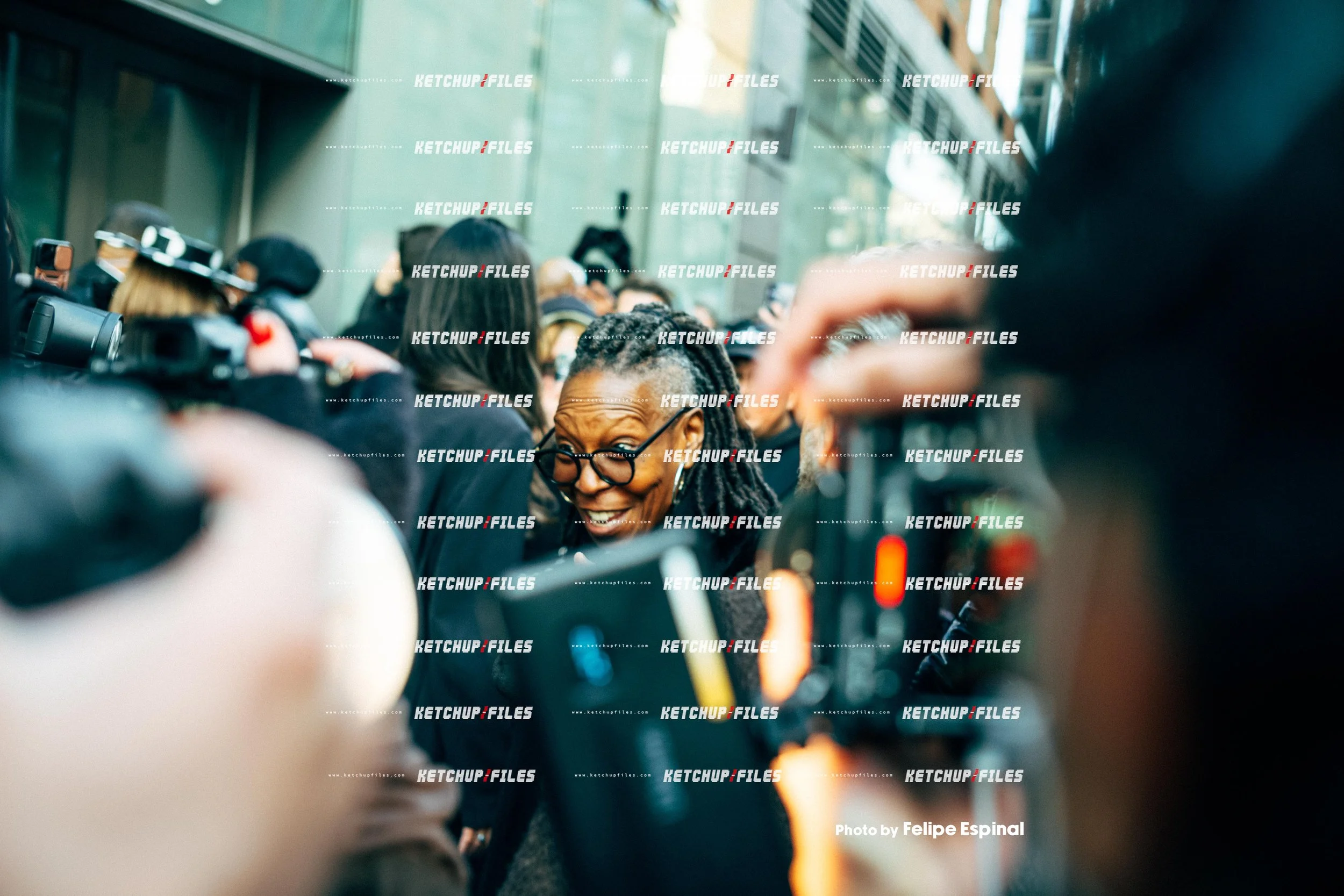 Street Style Photo of Whoopi Goldberg at the Christian Siriano FW26 New York Fashion Week Show