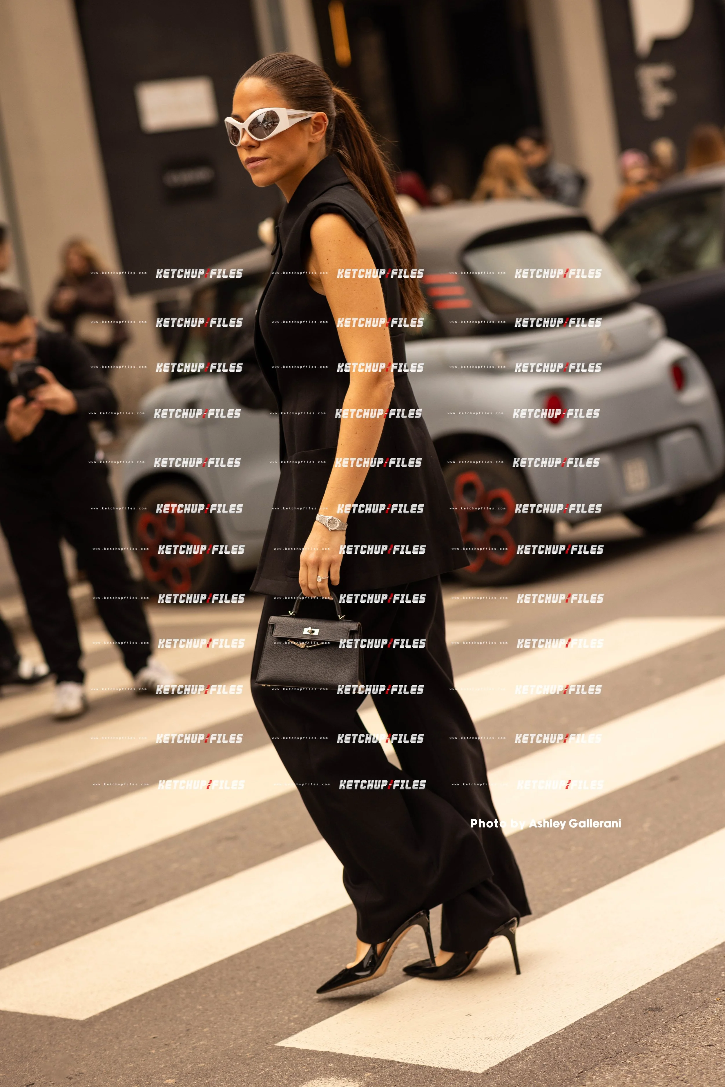 Street Style Photo of Guest at the Sportmax FW26 Milan Fashion Week Show