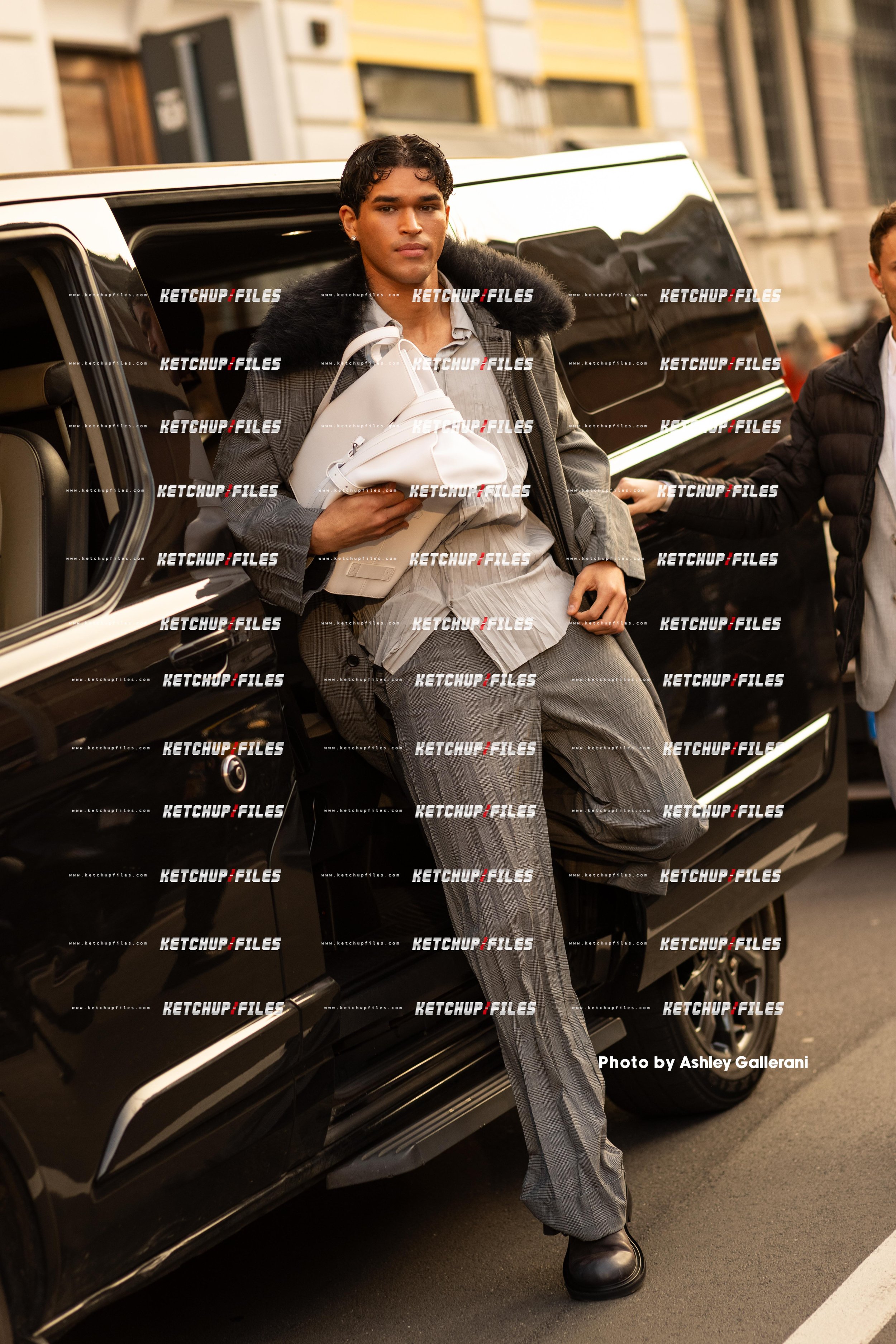 Street Style Photo of Guest at the FW26 Moschino Milan Fashion Week Show