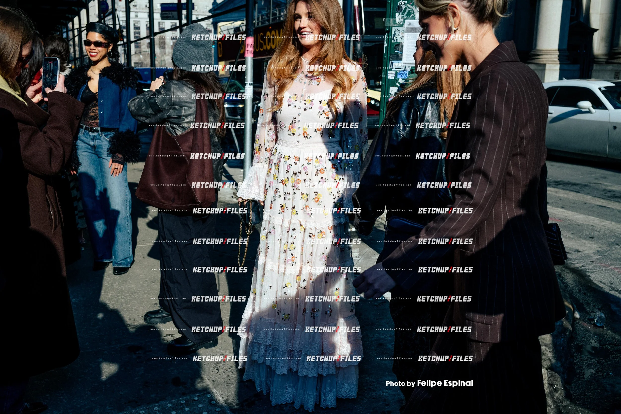 Street Style Photo of Guest at the Alice + Olivia FW26 New York Fashion Week Show