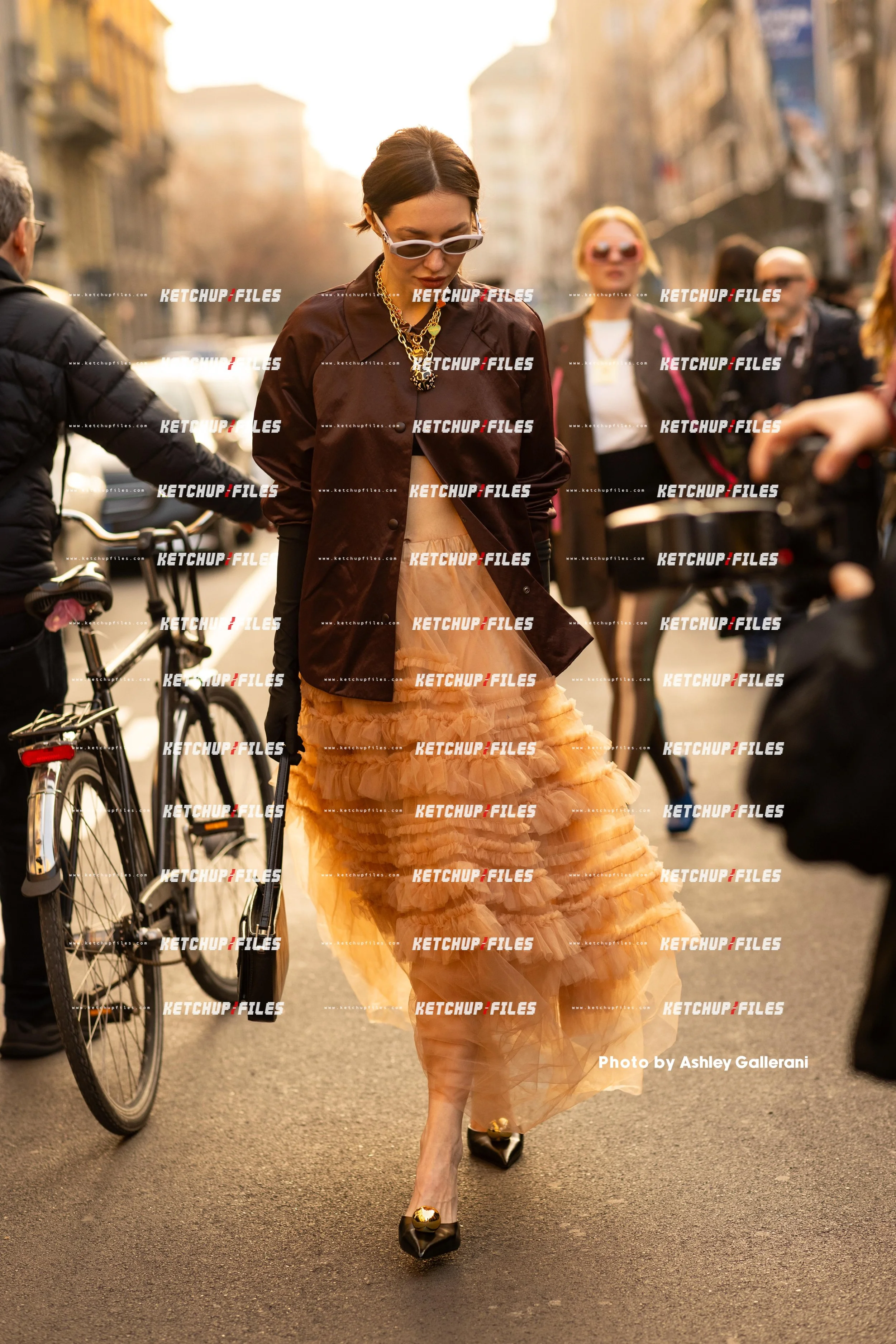 Street Style Photo of Guest at the FW26 Moschino Milan Fashion Week Show