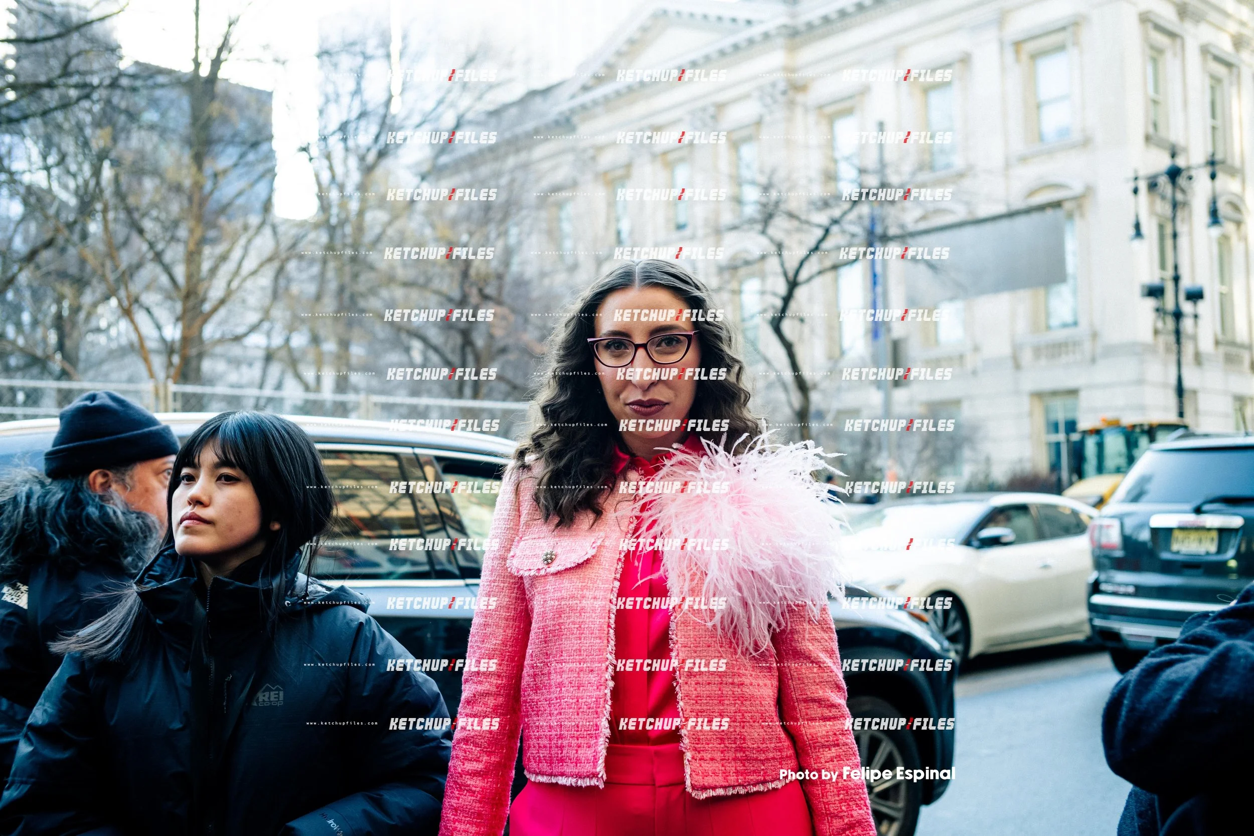 Street Style Photo of Caroline Vazzana at the Alice + Olivia FW26 New York Fashion Week Show