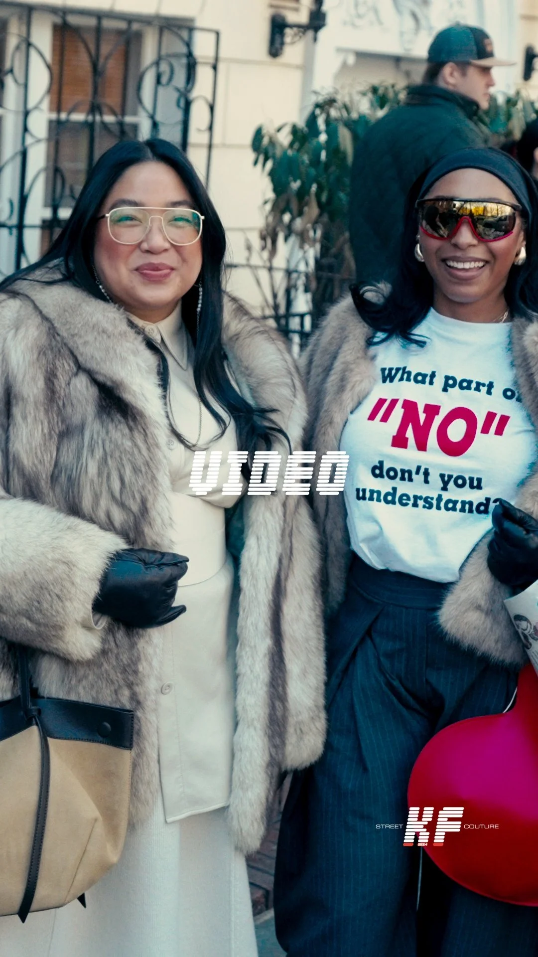 Street Style Video of Kristin Corpuz & Anika Reed at the Anna Sui FW26 New York Fashion Week Show