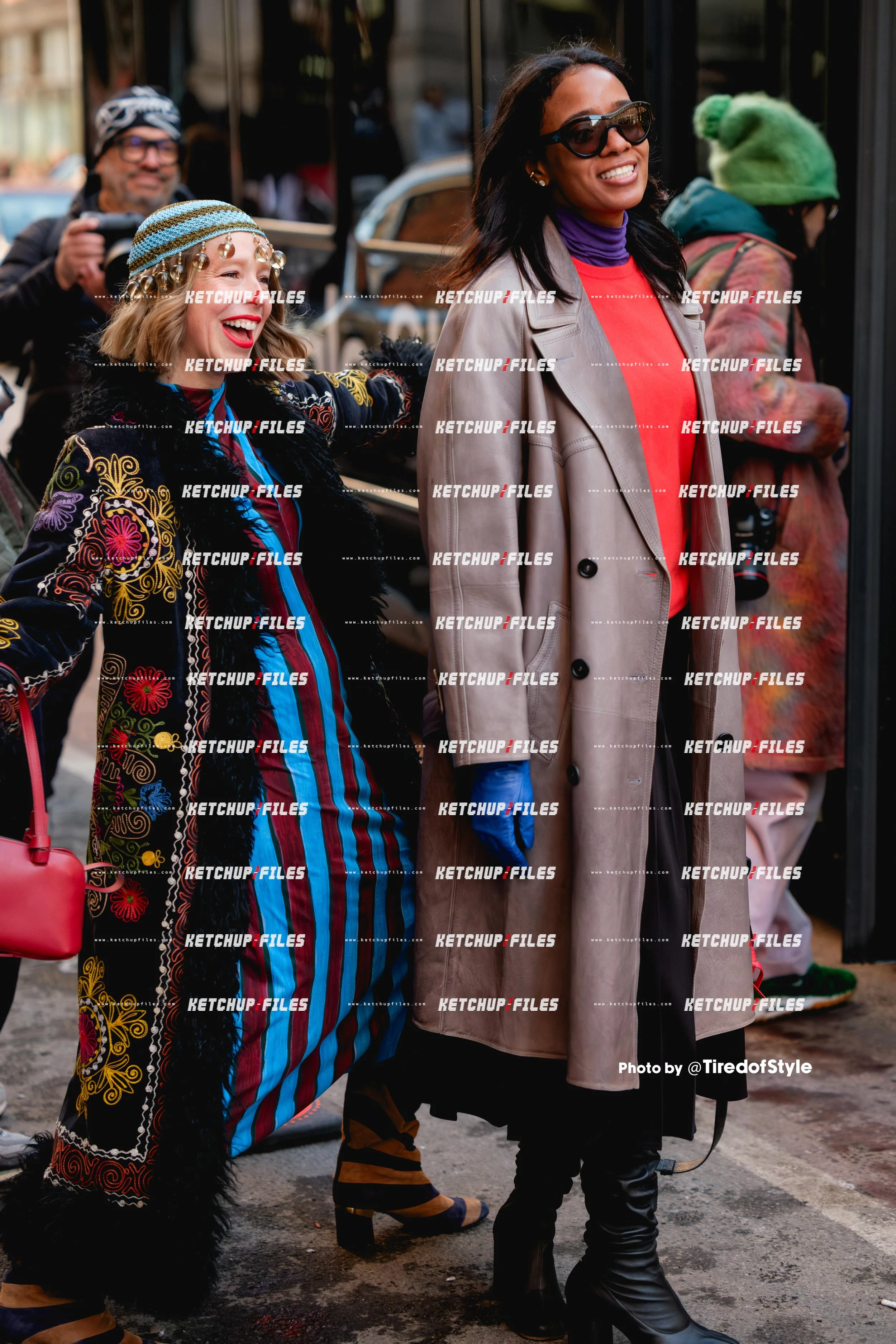 Street Style Photo of Chloe King and Naomi Elizée Blue at the Fforme FW26 New York Fashion Week Show