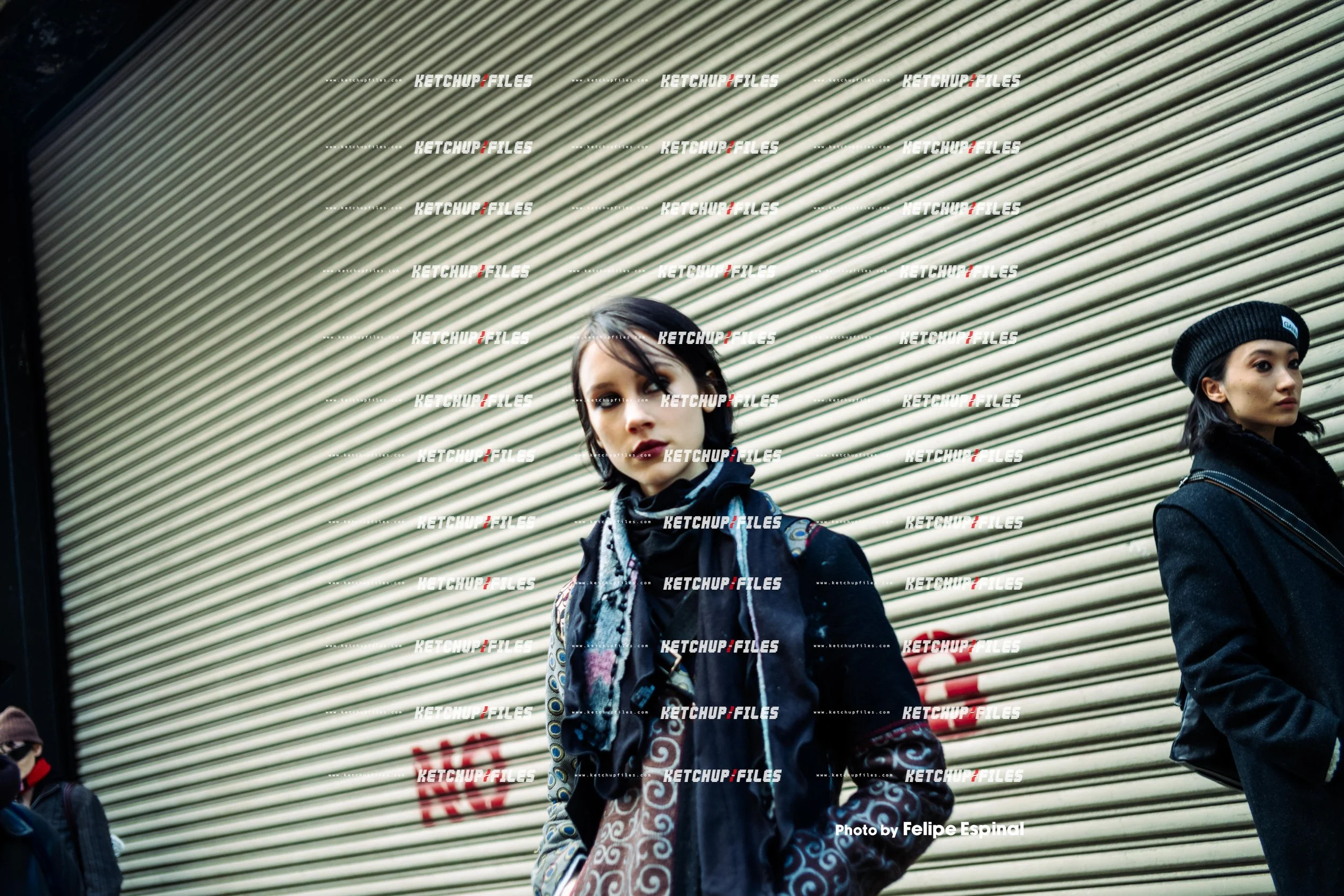 Street Style Photo of Mila Moriarty at the Zankov FW26 New York Fashion Week Show