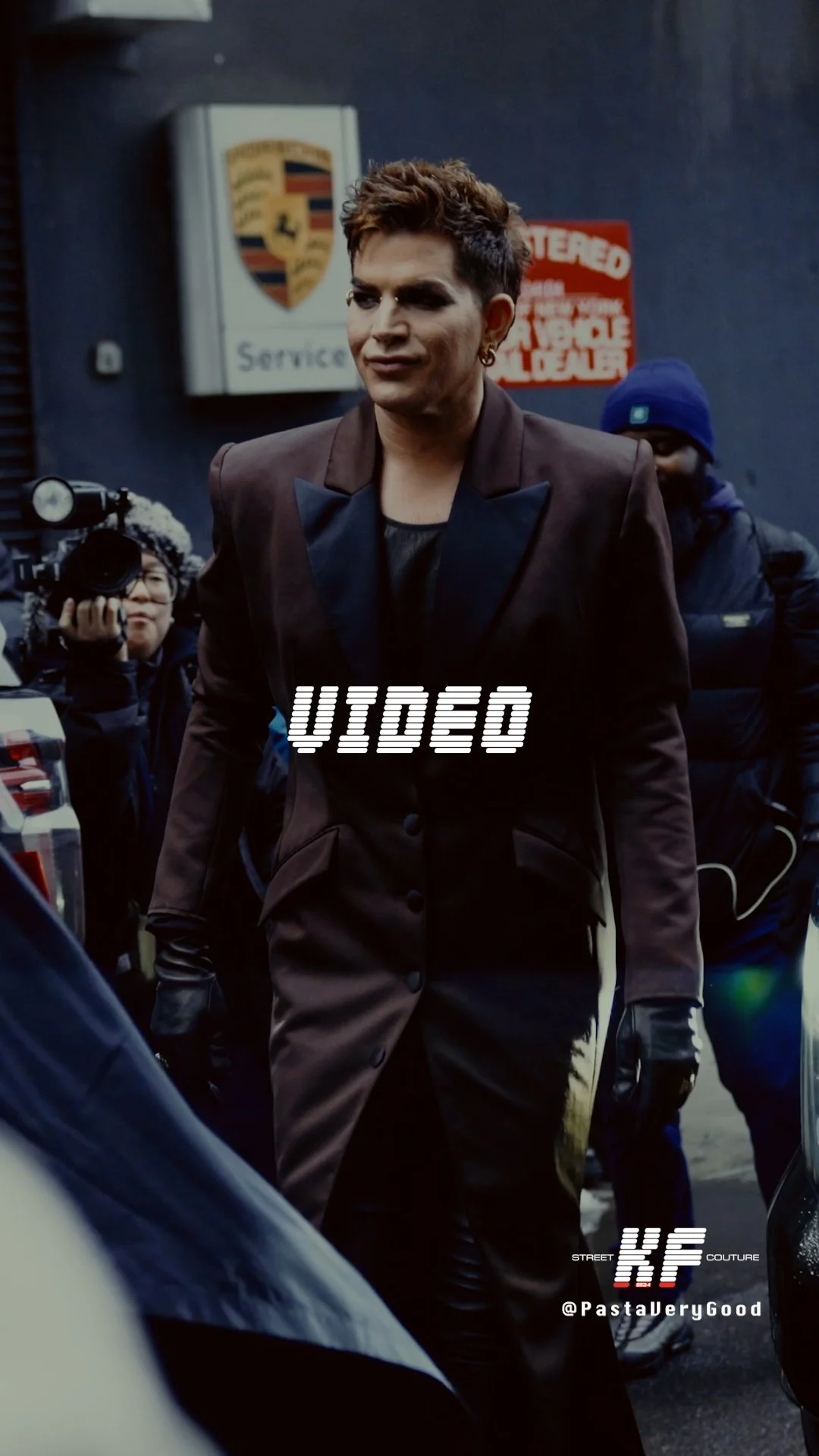 Street Style Video of Adam Lambert Christian Siriano FW25 New York Fashion Week 2025