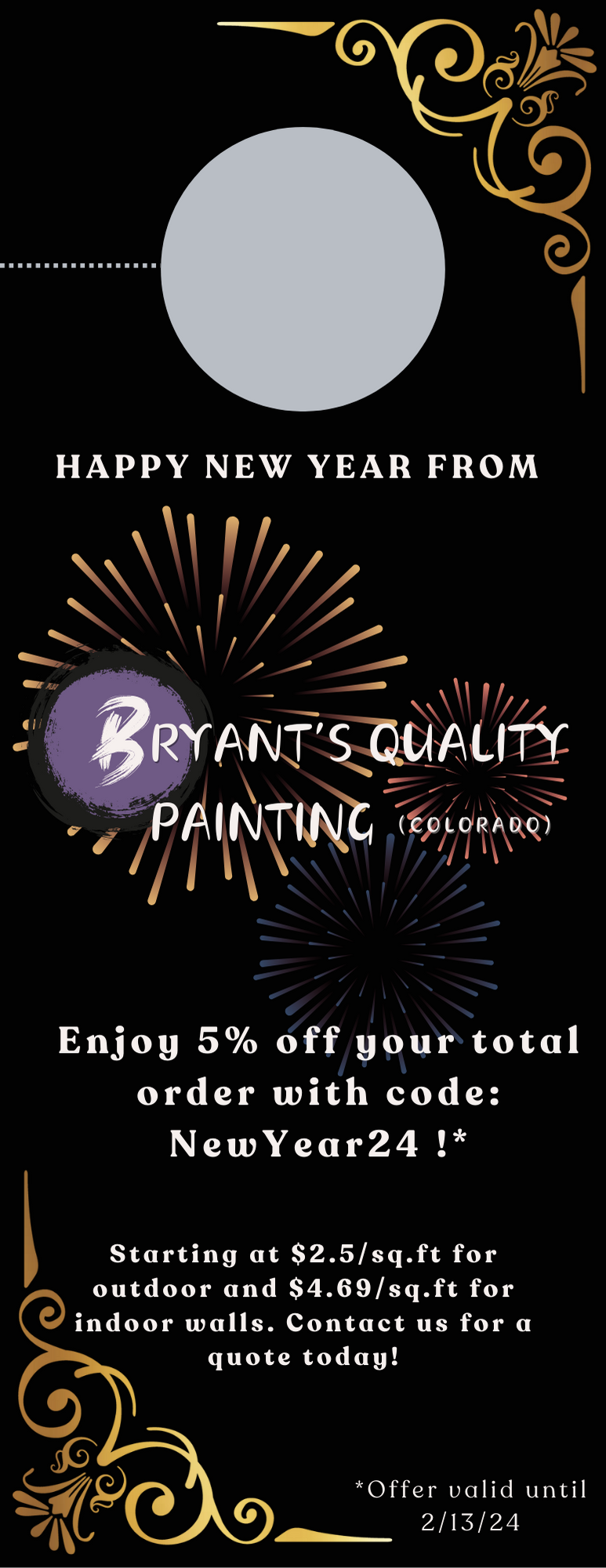 New Year's Promo Door Hanger