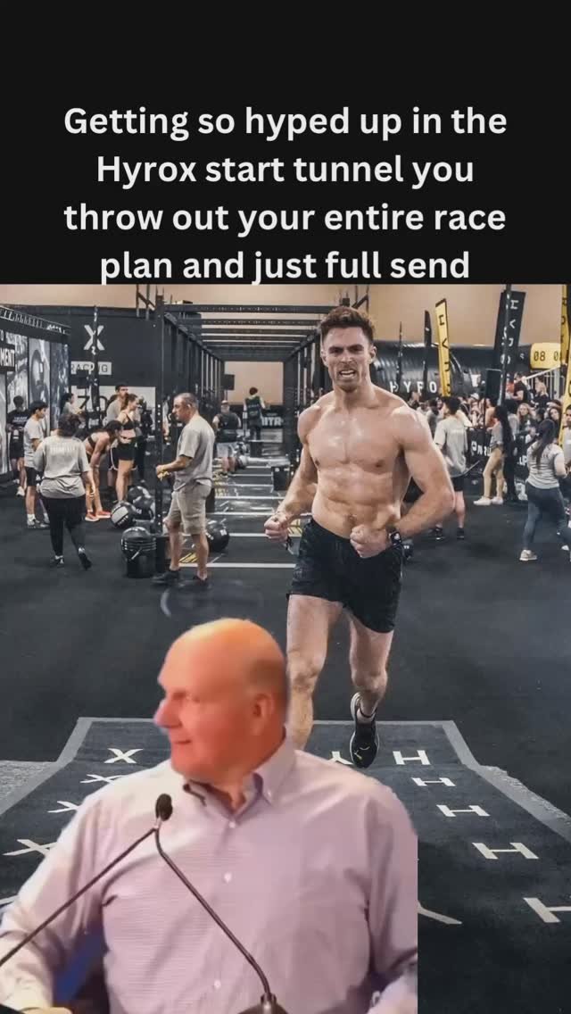 *This is NOT what you should do* but man it’s so hard not to after that @daniellegertner pump up speech 😤😂
Who else is pumped for the start of @hyroxamerica season???
#hyrox #hyroxamerica #hyroxathlete #hybridathlete #fitness #fitnessracing