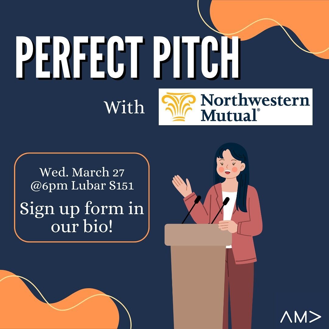 Hello AMAers!✨⭐️

Want a way to practice pitching yourself to professionals in a stress free environment? Sign up for our Perfect Pitch competition hosted by Northwestern Mutual! This opportunity will help you to elevate your confidence when it comes