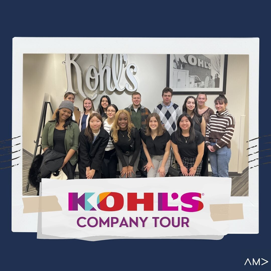 Last Friday, AMA toured @kohls corporate office. We were able to learn about Kohls history, the core values of their company, and internship opportunities that Kohls provides to college students! 

Special thanks to Rachel and Haley for showing us ar