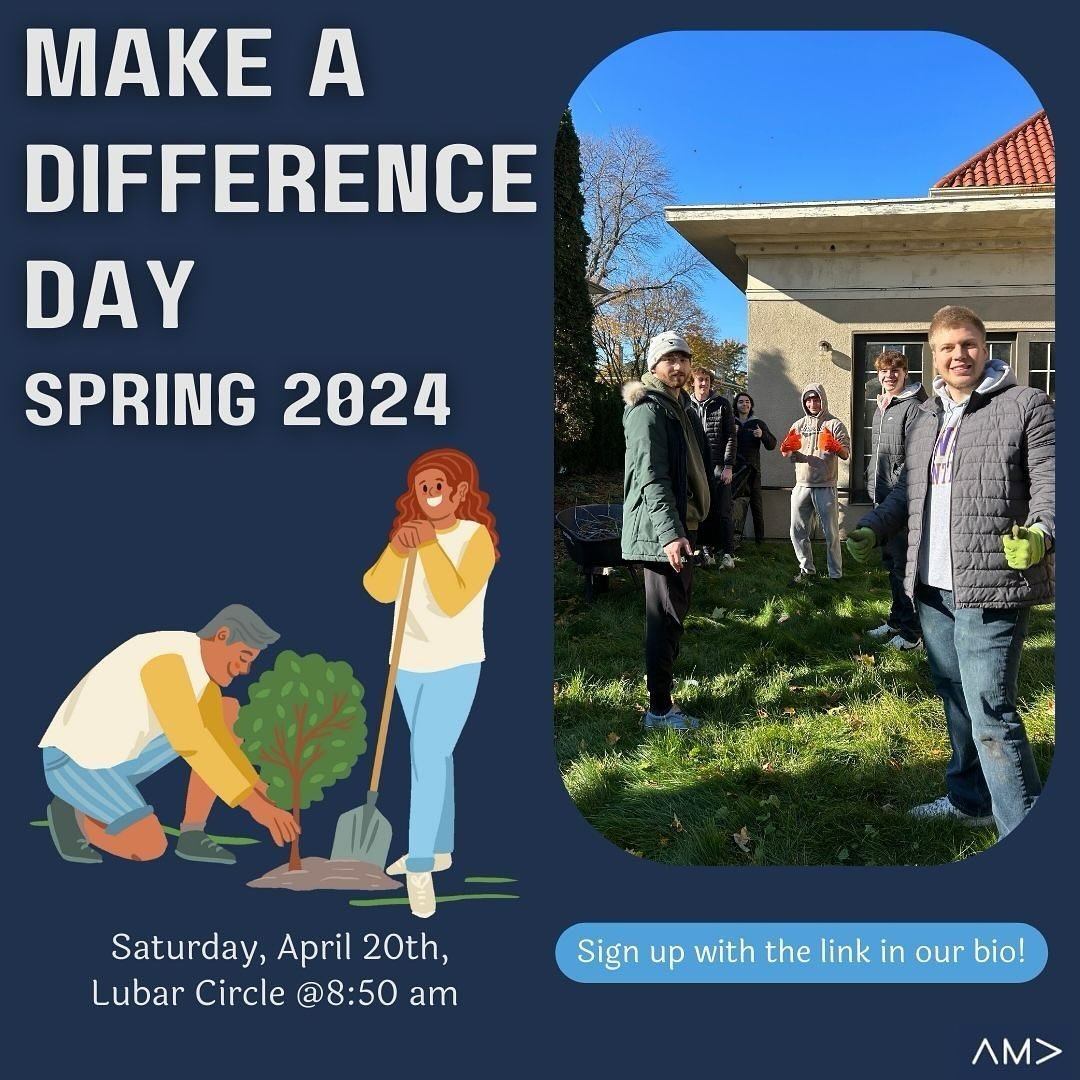 Happy Monday AMAers😁🥳

Just a reminder that Make a Difference Day is THIS Saturday!! Come join us in helping prepare the homes of local older adults for spring 🌸🌷🌹 Free pizza will be provided😋🍕 

Make sure to sign up using our linktree in our 