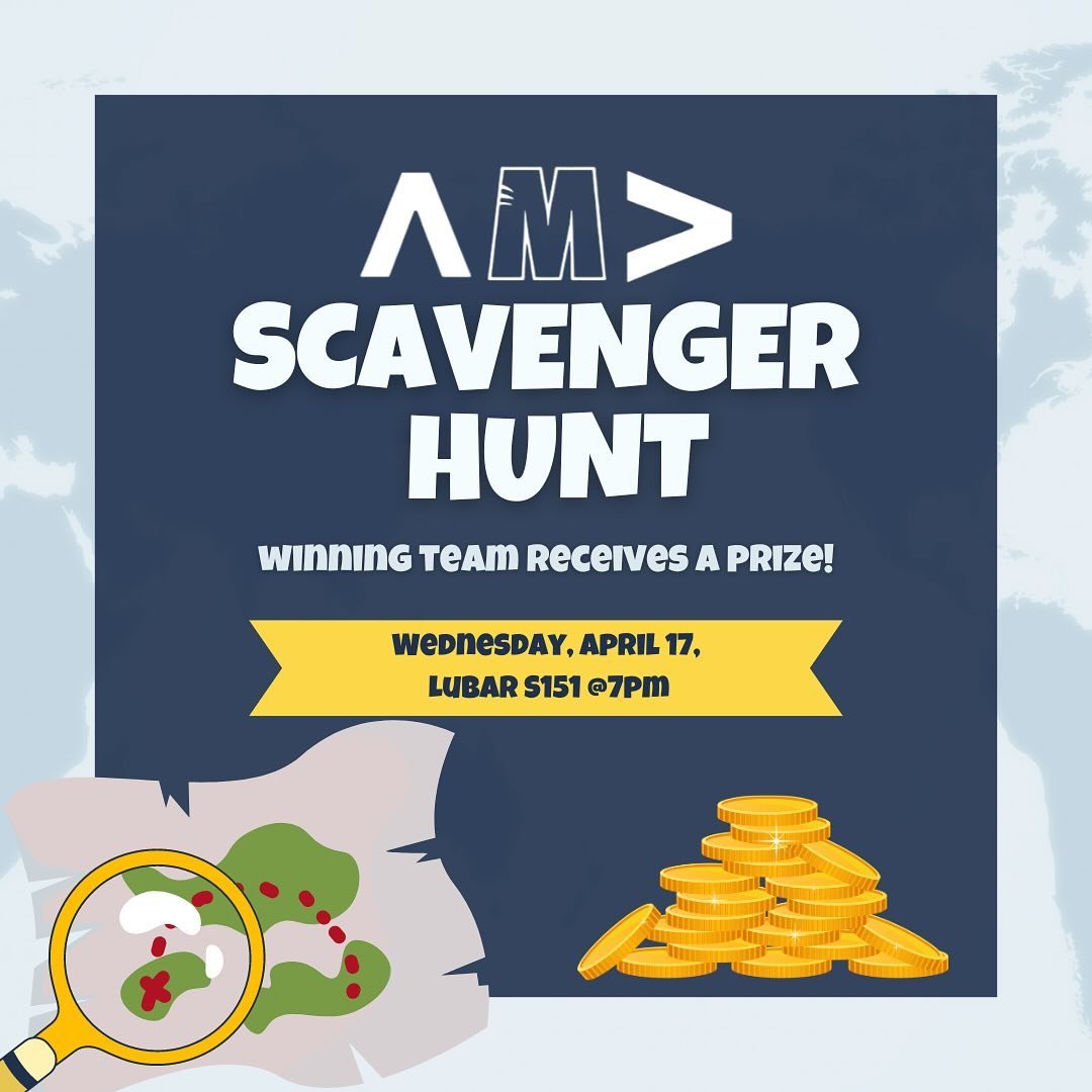 Happy Wednesday AMAers✨💫

Join us TONIGHT for an AMA scavenger hunt around Lubar!! Winners receive a prize!!🏆 

See you there!😁