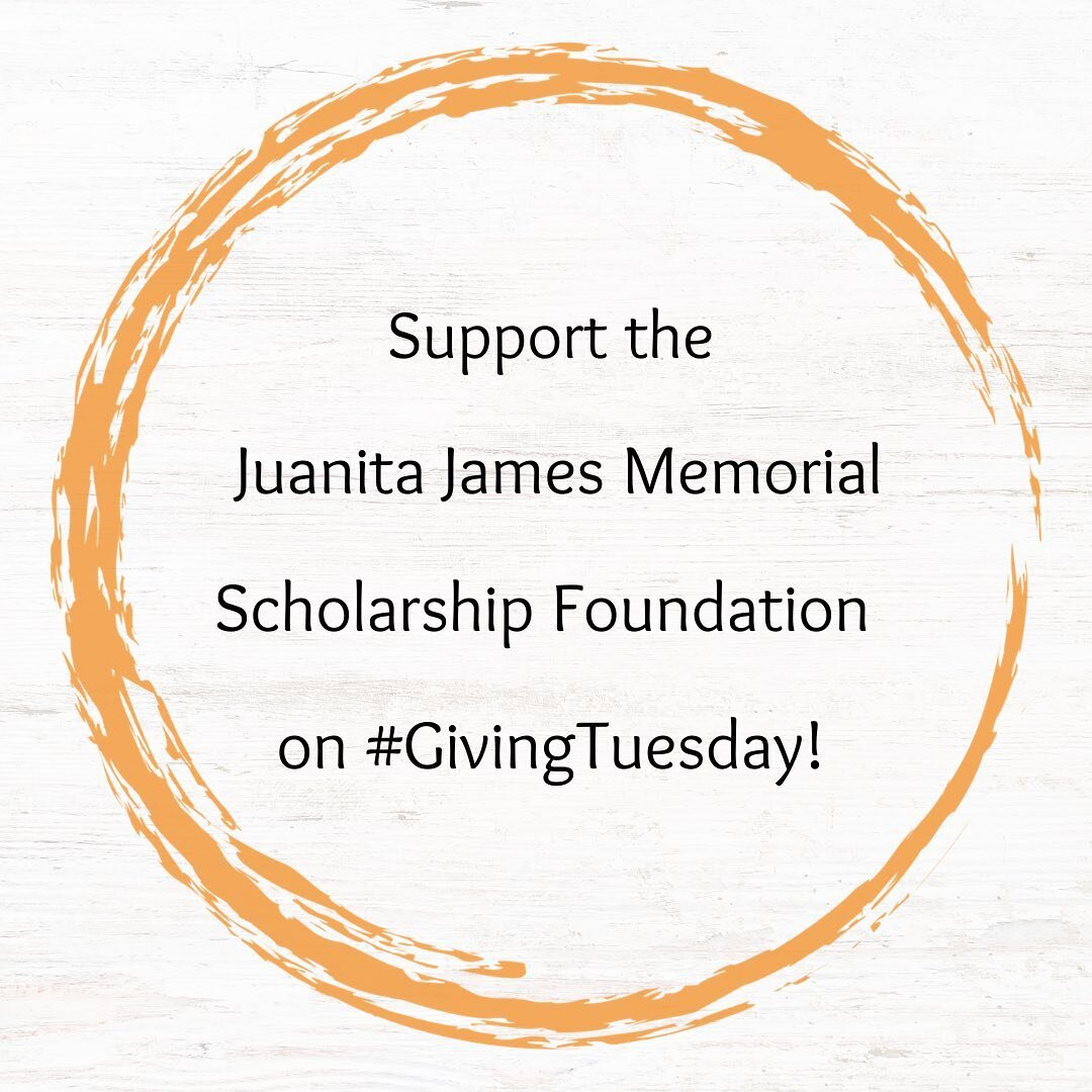 #givingtuesday is just a week away! Help us reach our $5,000 goal by November 29th! Hitting this goal will help us continue to support even more Juanita James scholars. 

Head to the link in our bio 🔗 to donate, and learn more about our mission and 