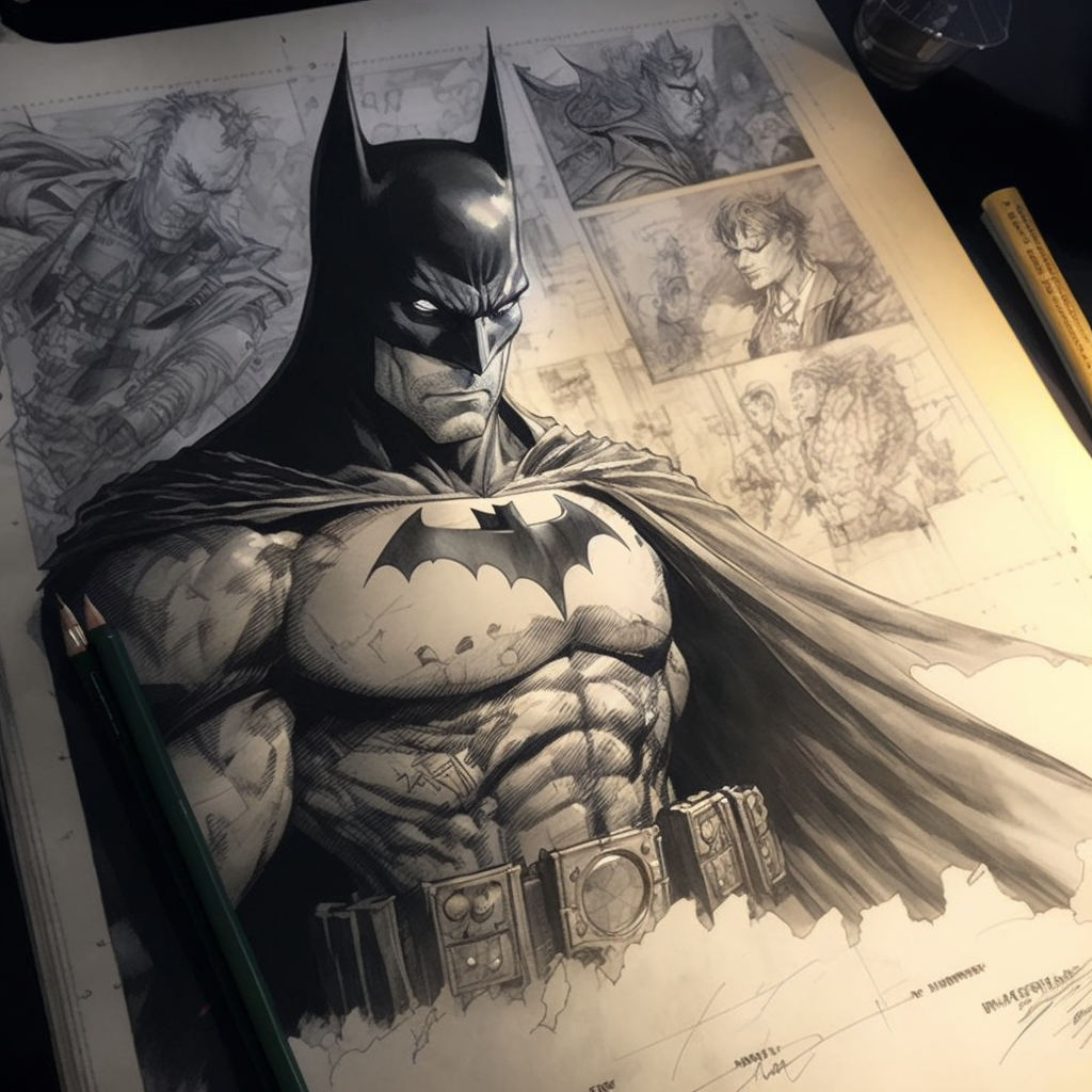 In The Studio: Batman Pencil Sketches