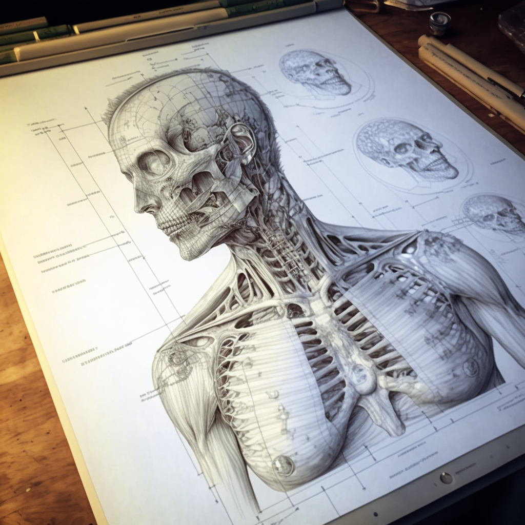 In The Studio: Anatomy Pencil Sketches