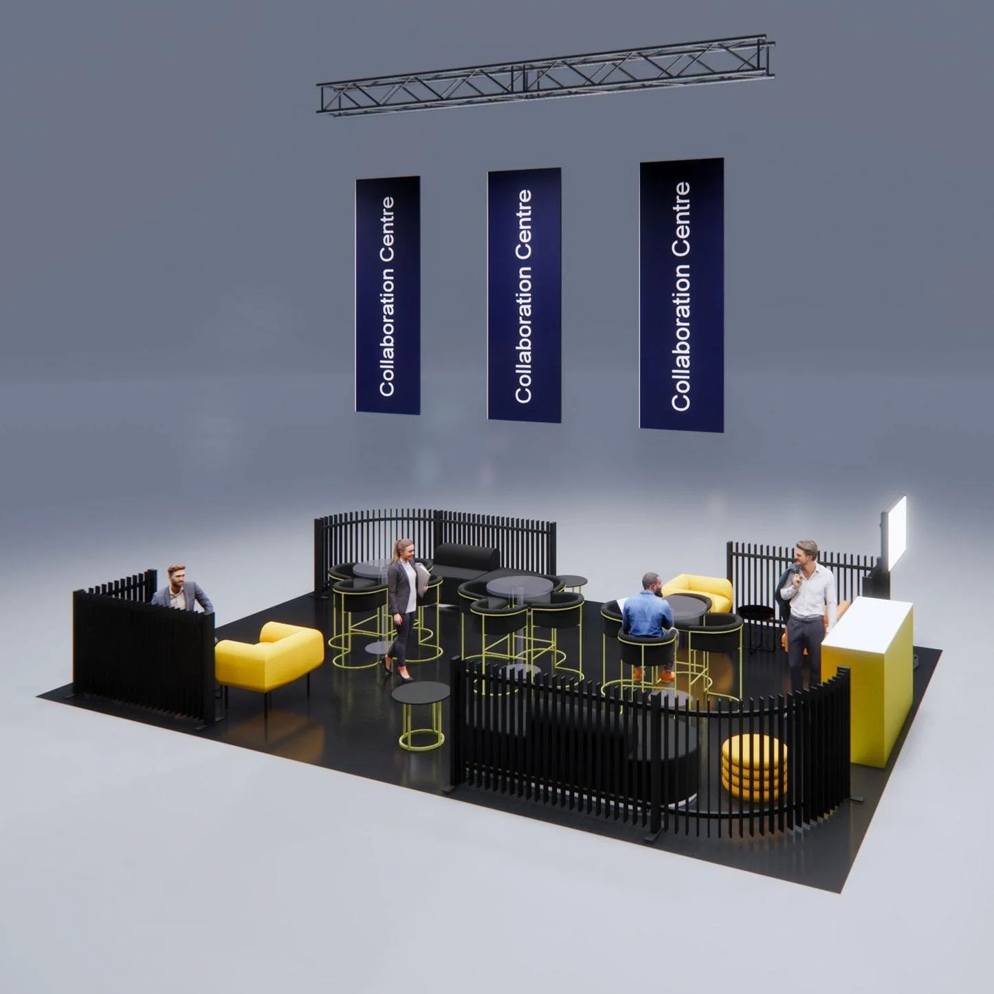 "From Render to Reality: Elevating Your Corporate Conference with Markian - Interior Design Services 🌟💼 #ConferenceDesign #MarkianMagic"