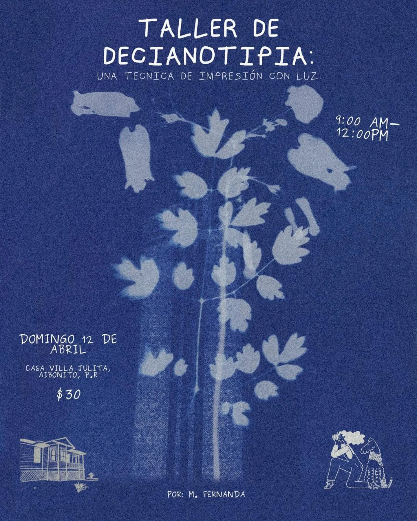 Me ilusiona mucho ofrecer mi segundo taller de cianotipia y el primero que ofrecer&eacute; en Puerto Rico, este taller ser&aacute; dirigido a la creatividad y exploraci&oacute;n por lo que no se necesita experiencia previa. 💙

Esta t&eacute;cnica es