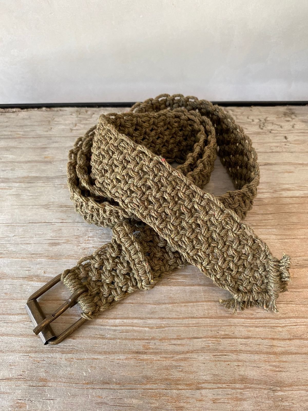 Macramé Belt, olive green