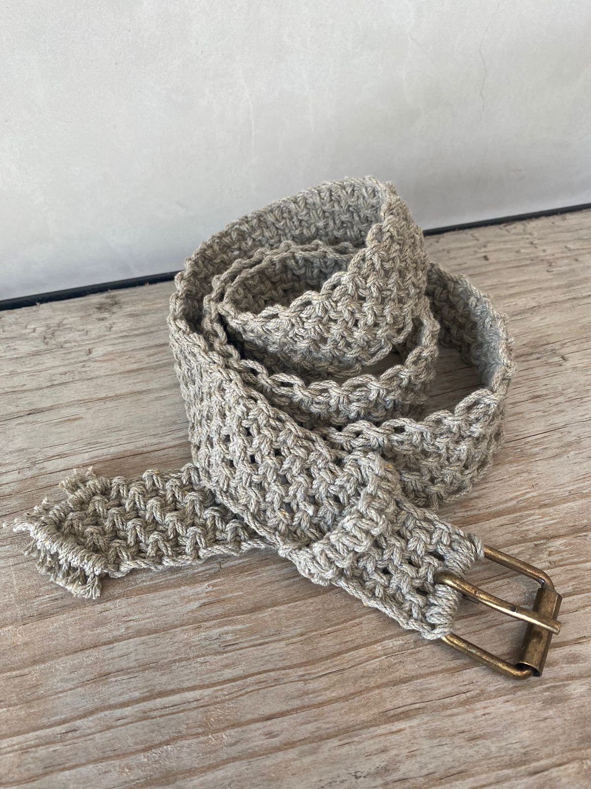 Macramé belt gray