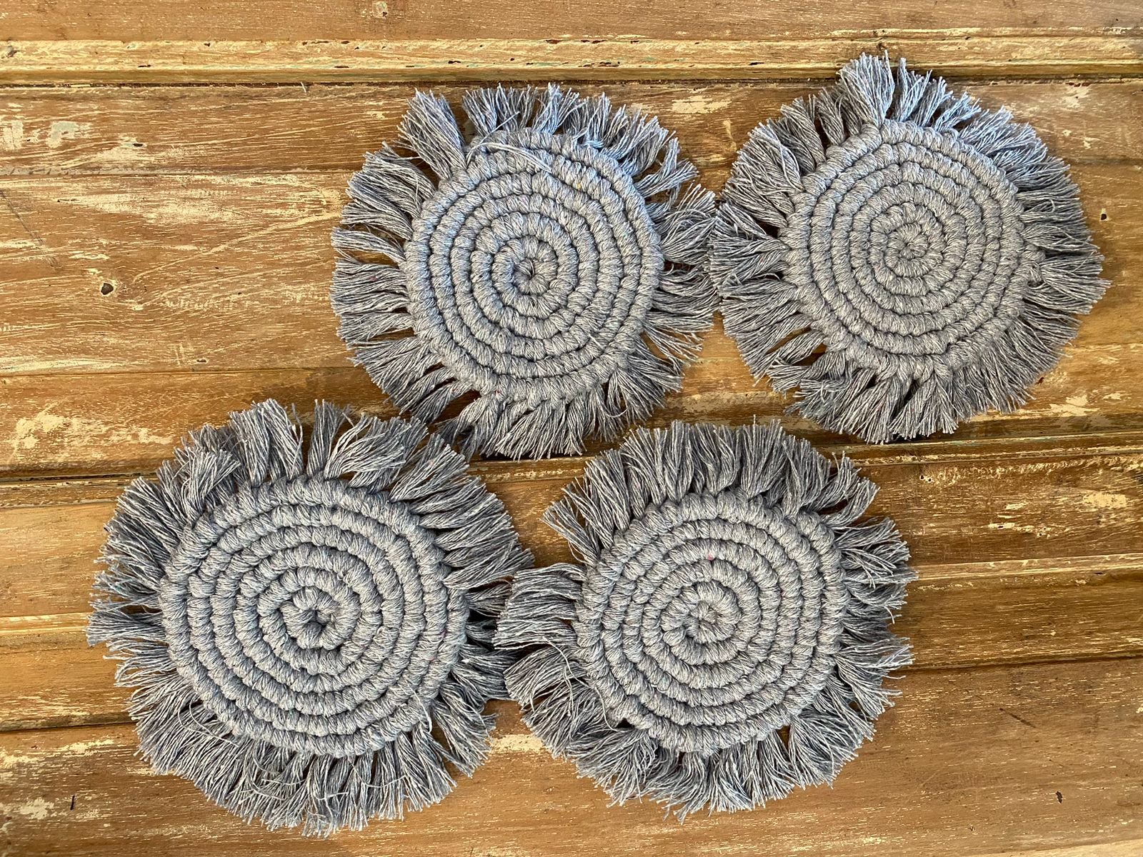 Set of 4 glass coasters
