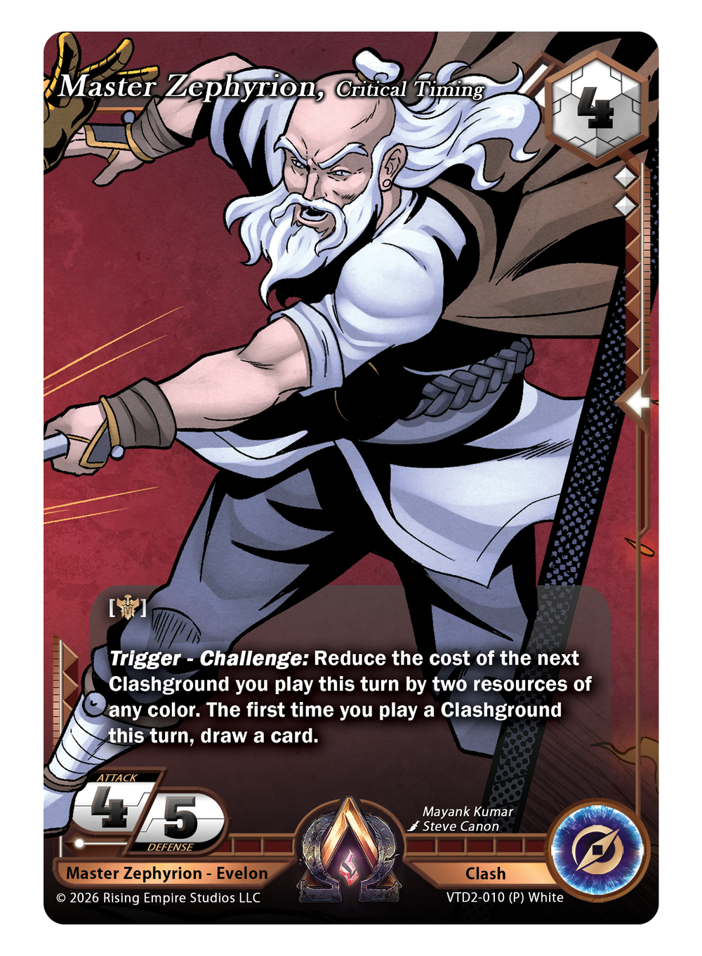 VTD2-010 Master Zephyrion, Critical Timing