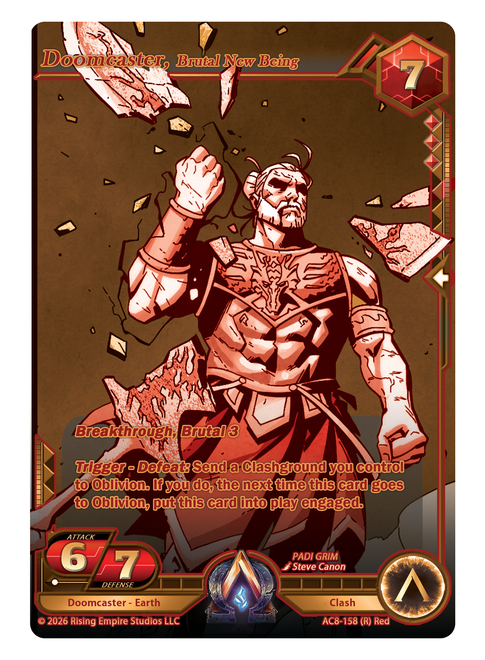 AC8-158 Doomcaster, Brutal New Being (Gold).png