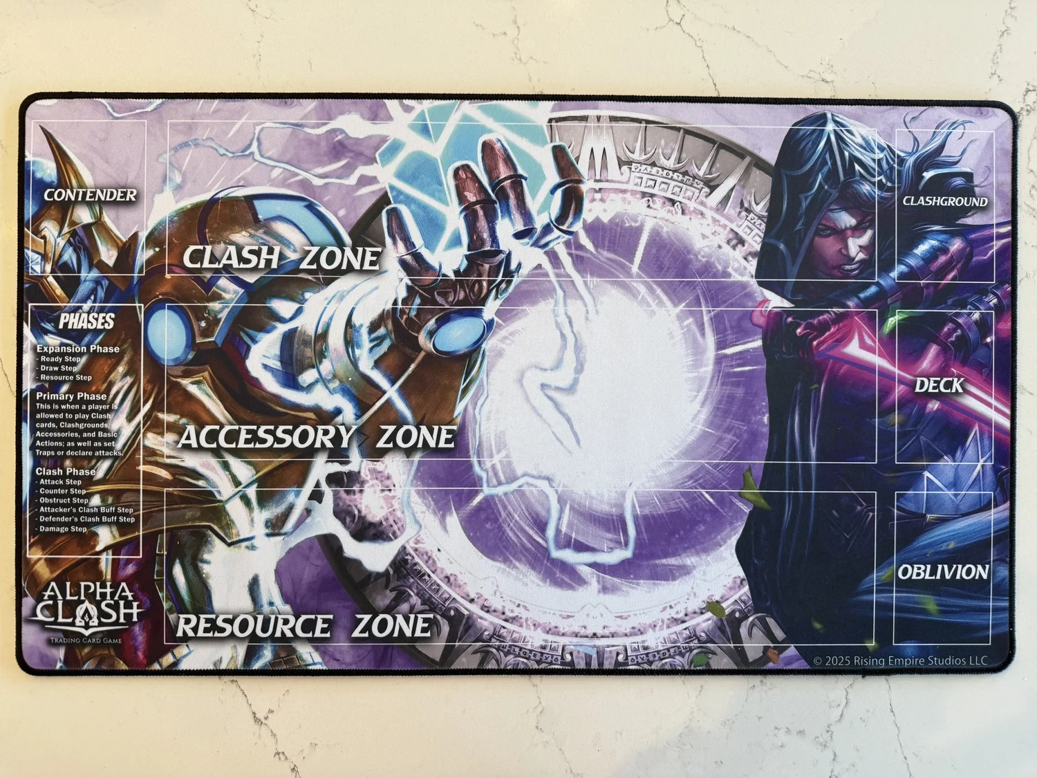 Alpha Aster vs. Clarity Playmat — Alpha Clash