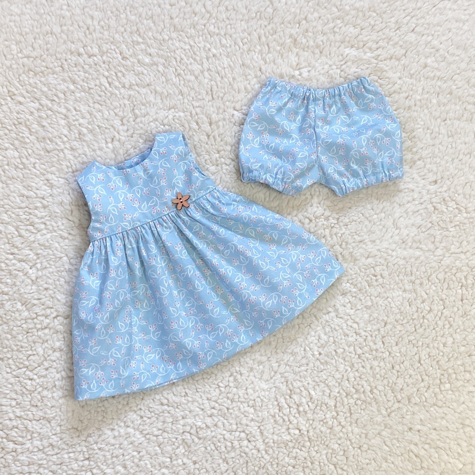Organic Pinafore Dress Set