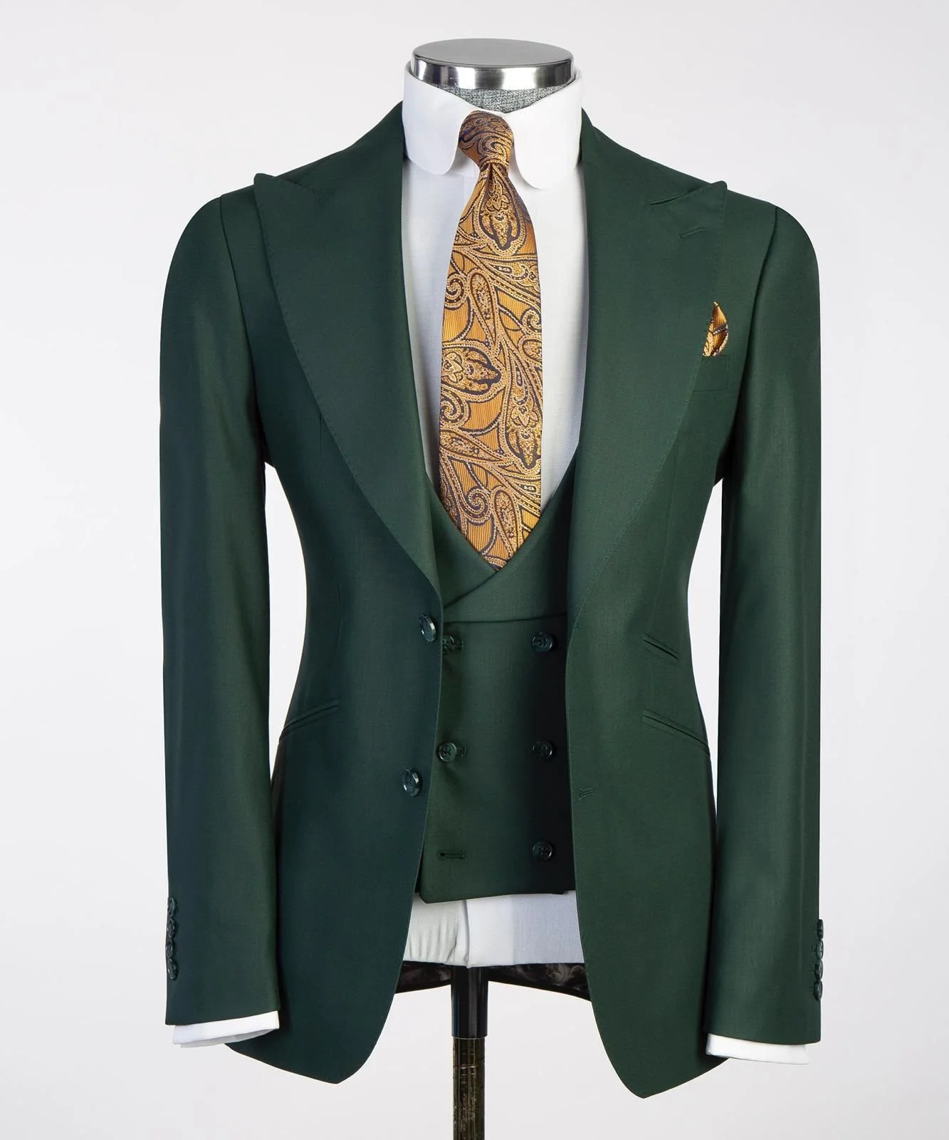 Hunter Green 3pc Suit  Honaj Couture