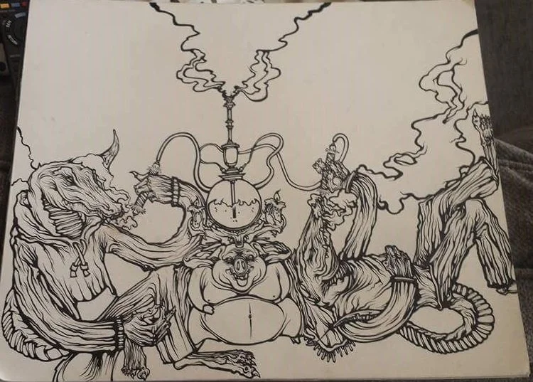 Gaters Smokin' Hookah (Collab With Leslie K Monroy).jpeg
