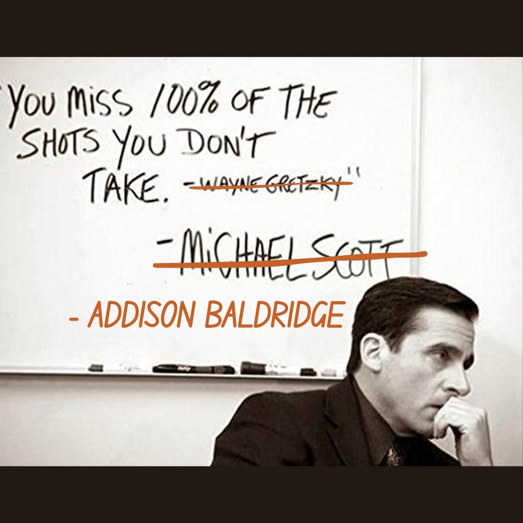 If you haven't met the ONE and ONLY Addison Baldridge... you're missing out, 
this is top humor❗️
For genuine inspo, reach out! Trial lessons are only $50. Book now at www.baldridgestudios.com (link in bio)