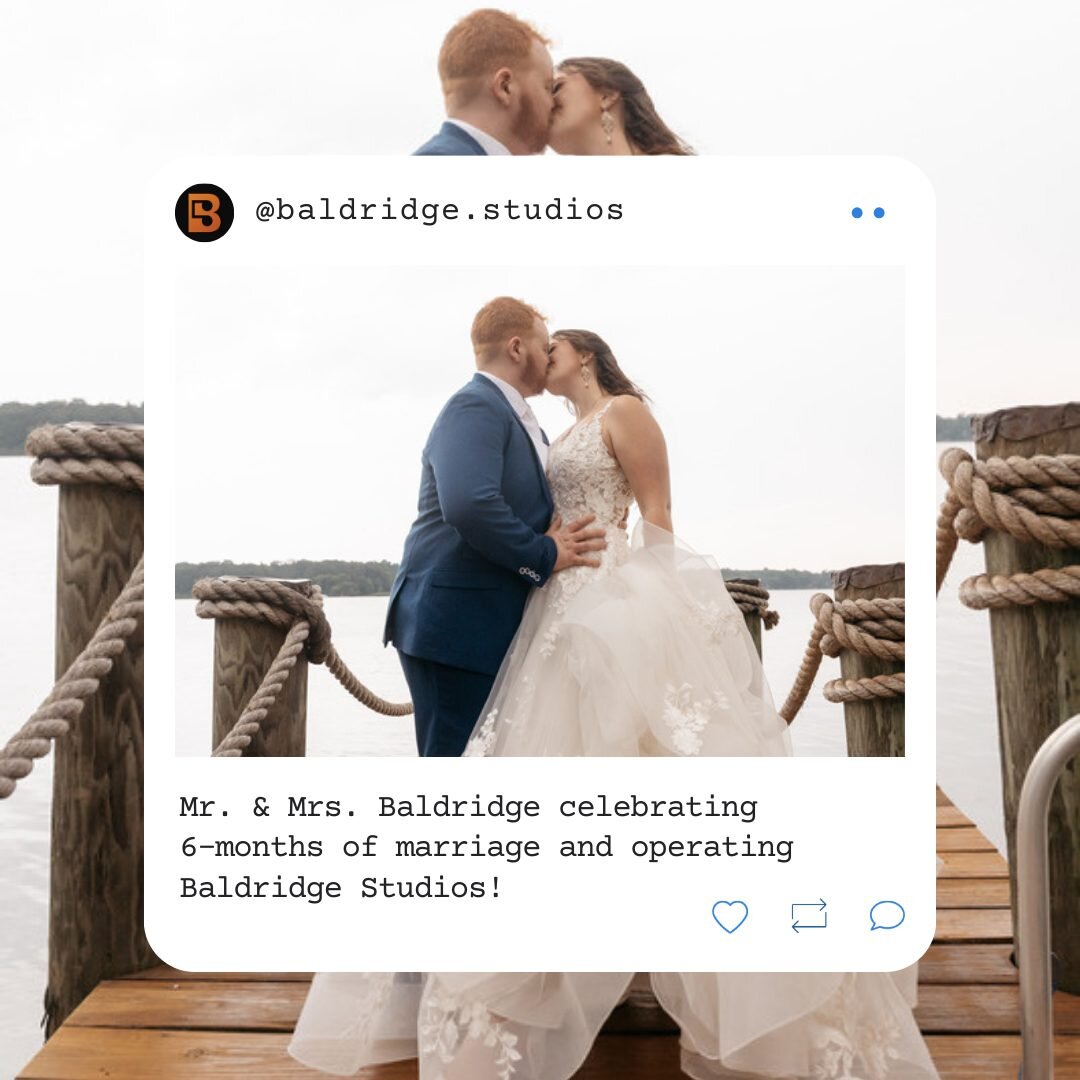 &gt;&gt;News Alert 🔔❗️Yes, the co-founders are married and we're excited to be on this life journey AND business journey together.

We're excited to share more about why we started Baldridge Studios and how we're expanding so give us a follow to hea