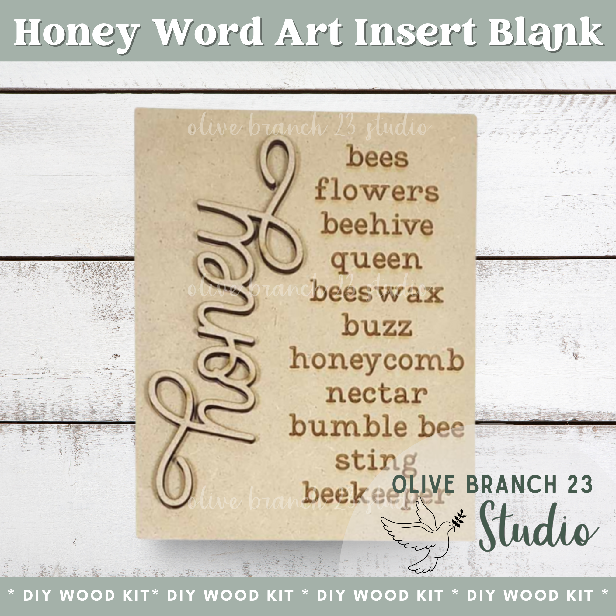 Honey | DIY Word Art Insert