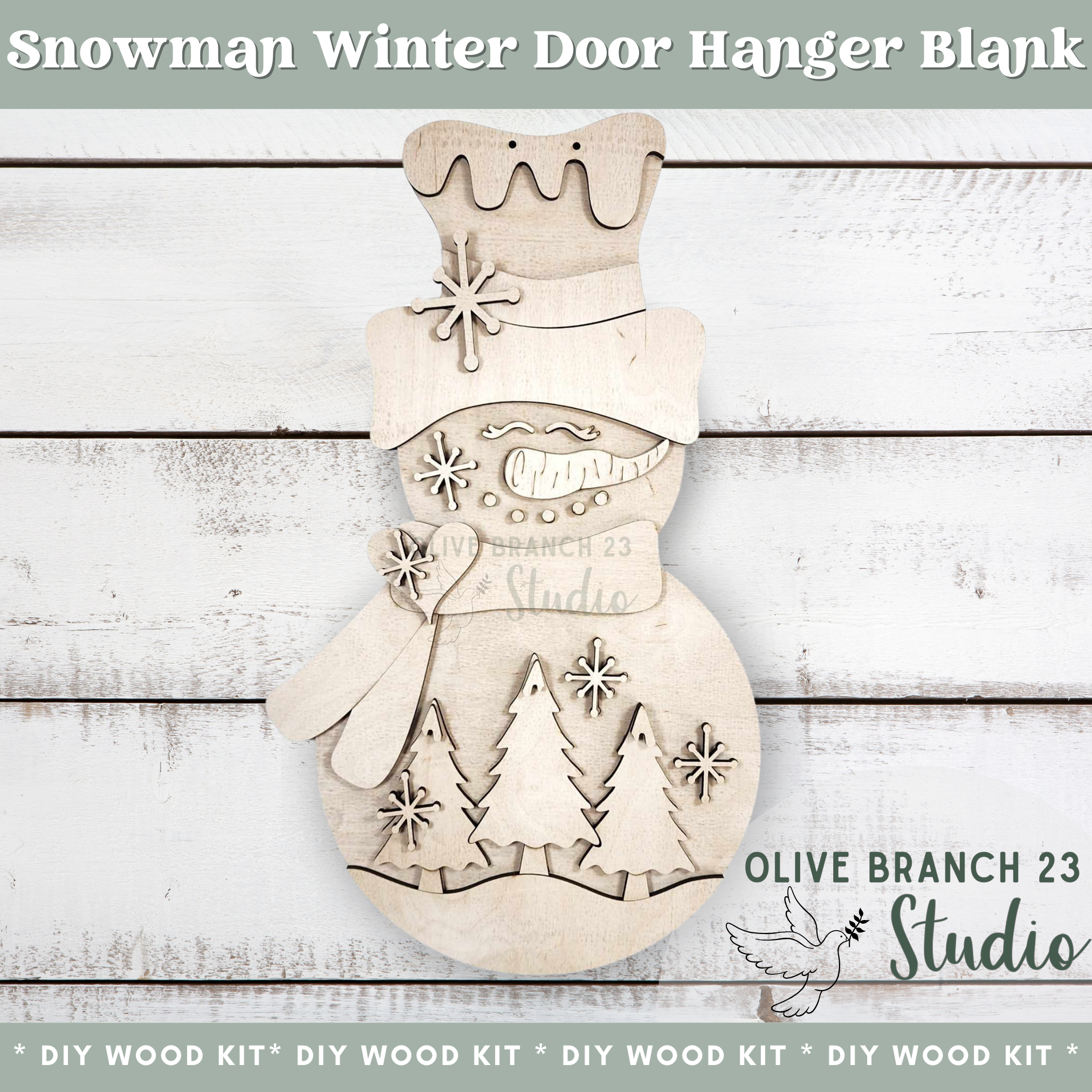 Winter Snowman | DIY Door Hanger
