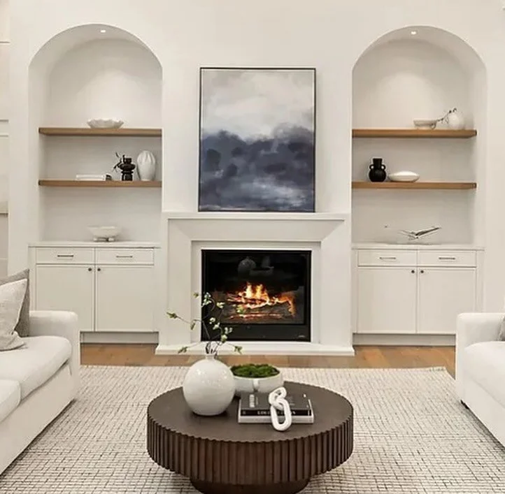 Fireplace Surround /  Modern 
. 
. 
.
#artbyarafireplace #fireplace  #fireplacesurround #fireplacedesign  #caststone #fireplaceideas #stonesurround #stonemantel #limestonefireplace #luxuryfireplace #customfireplace #customsurround #modernfireplace #n