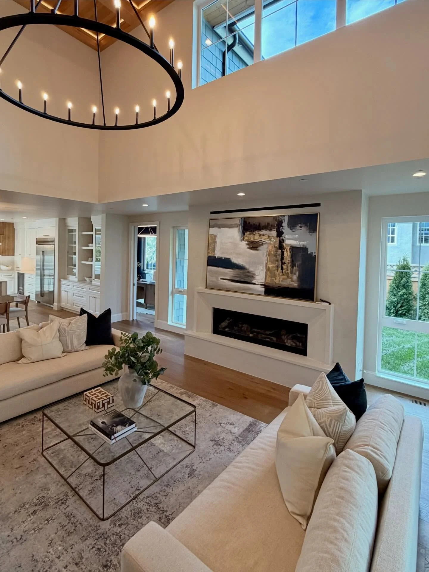 Modern Fireplace &mdash; 12&rdquo; surround finished in smooth microcement plaster 

Clean lines, seamless texture, and a soft matte depth that elevates the entire space. Paired with warm wood tones and natural light, this piece becomes the quiet cen