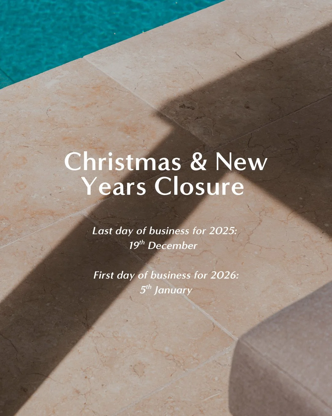 As we head into Christmas and New Year, here are our closure dates for the festive season break.