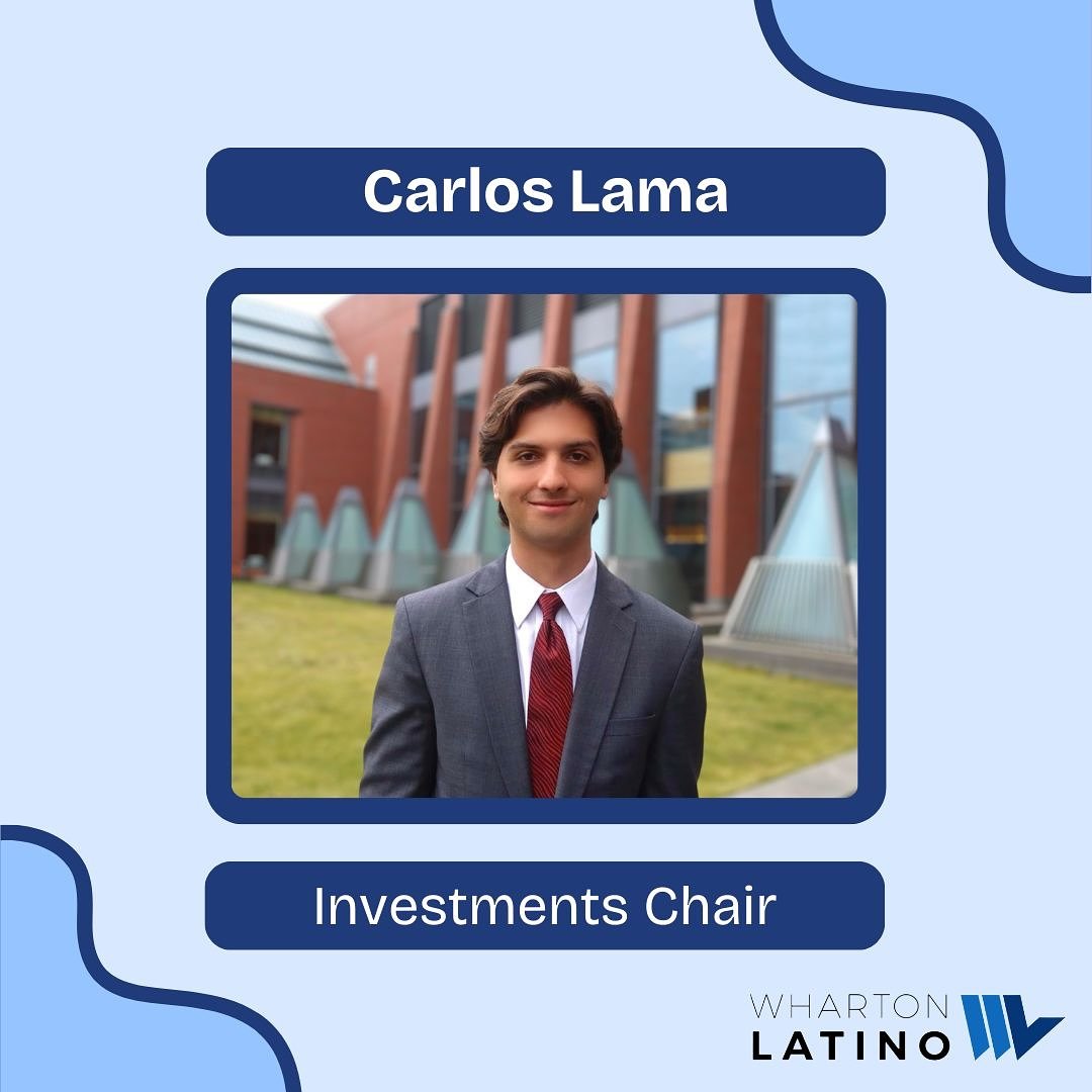 Introducing our investments chair, Carlos💙🤍