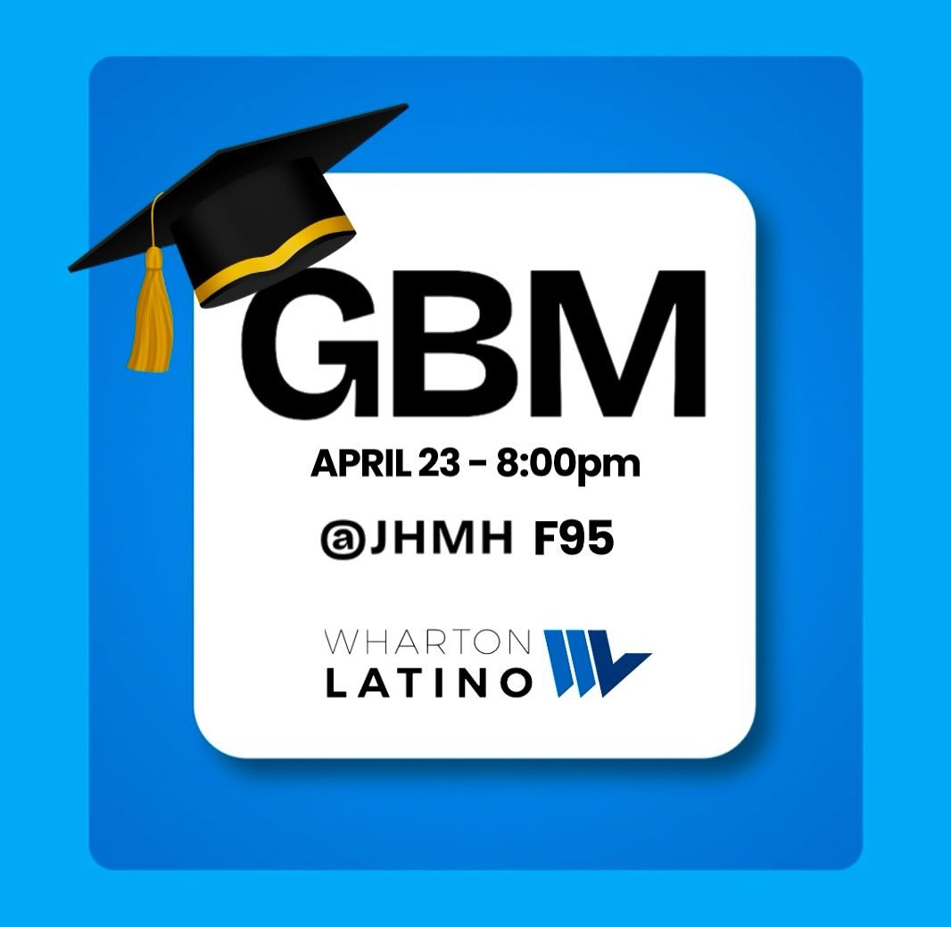 Join us Wednesday, April 23rd for our las GBM of the semester! We&rsquo;ll be wrapping up the year and saying farewell to our seniors!💙🤍 Don&rsquo;t miss it!!