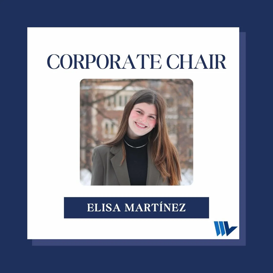 Introducing our 2026 Corporate Co-Chairs, Elisa M, Joaquin &amp; Elisa C! Welcome to the team! #WhartonLatino💙🤍