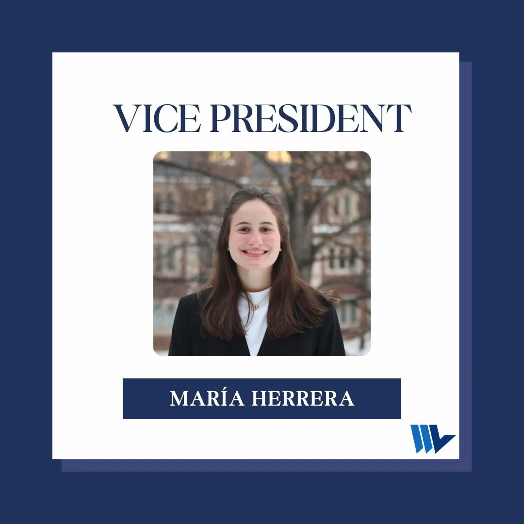 Introducing our 2026 Vice President, Mar&iacute;a! Welcome to the team! #WhartonLatino💙🤍
