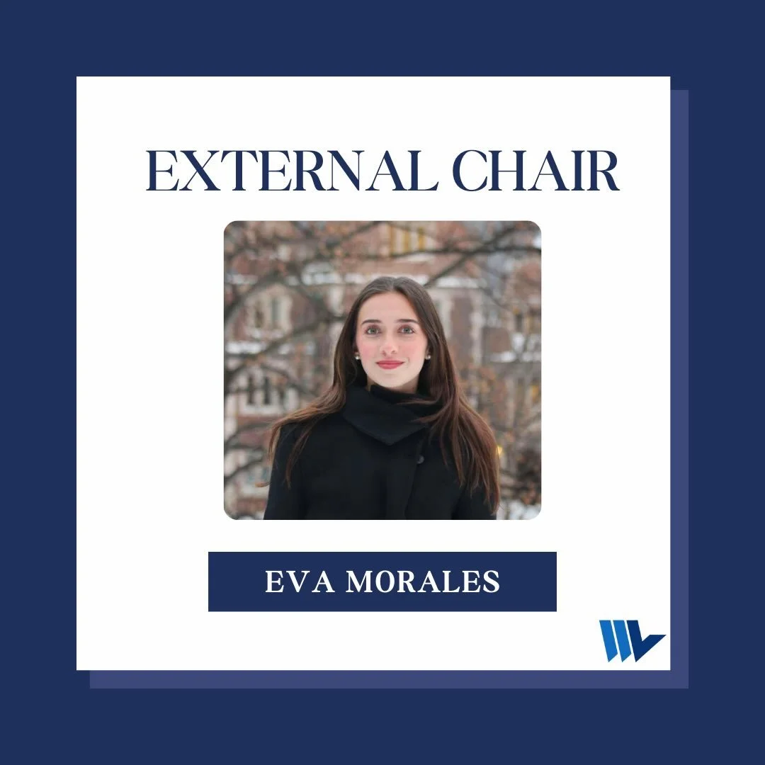 Introducing our 2026 External Co-Chairs, Eva &amp; Raissa! Welcome to the team! #WhartonLatino💙🤍
